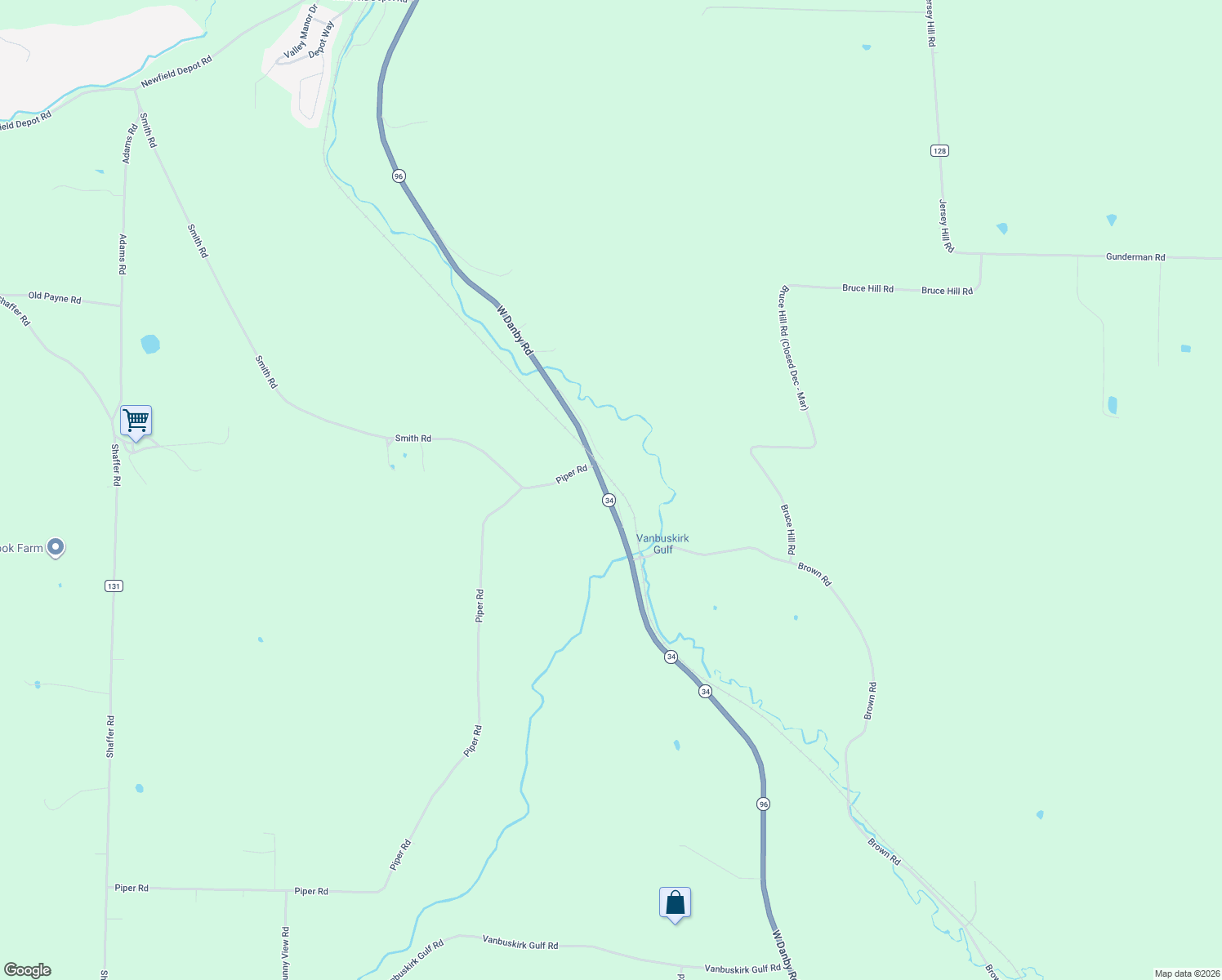 map of restaurants, bars, coffee shops, grocery stores, and more near 1885 W Danby Rd in Tompkins