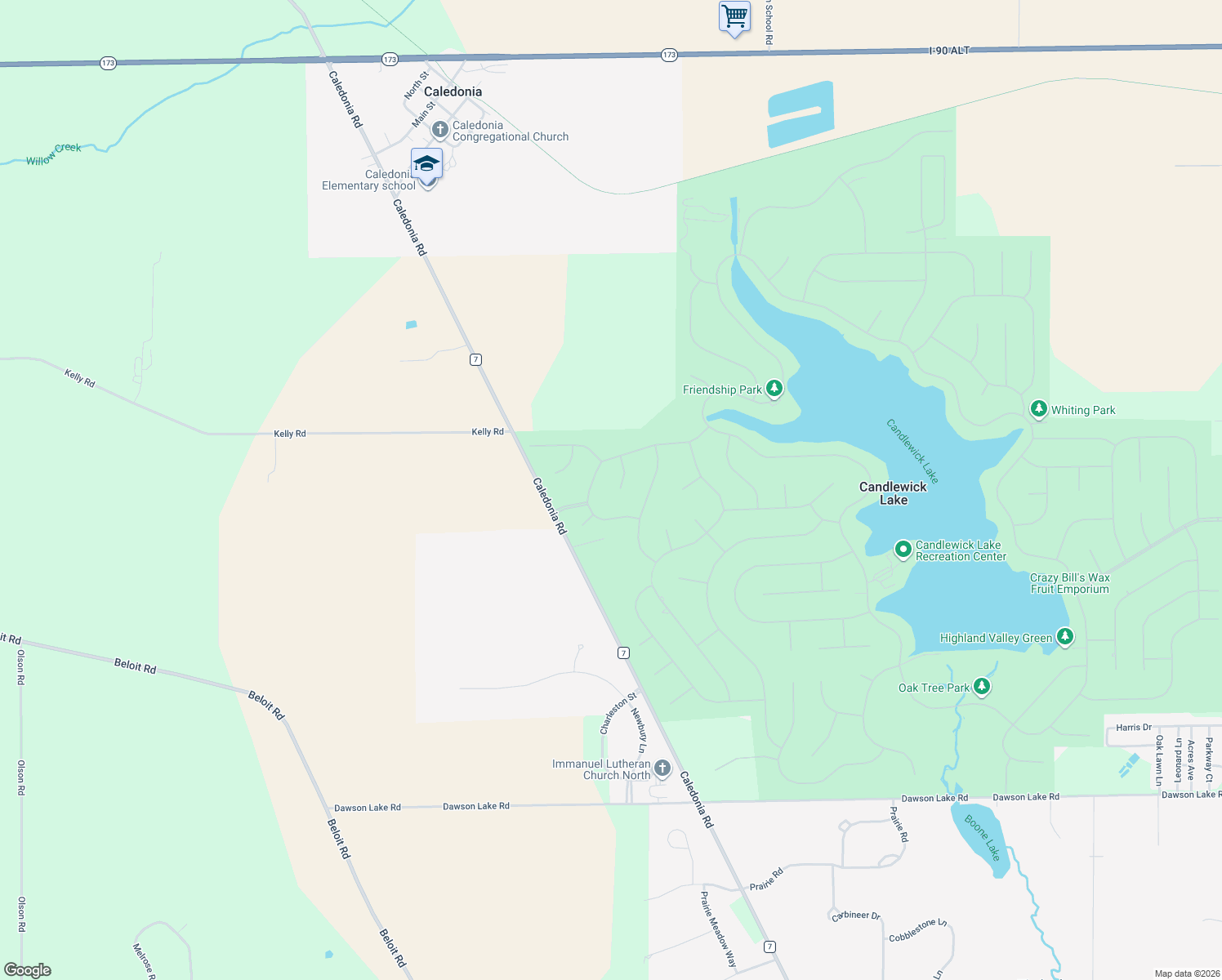 map of restaurants, bars, coffee shops, grocery stores, and more near 111 Sequoyah Court Southwest in Poplar Grove
