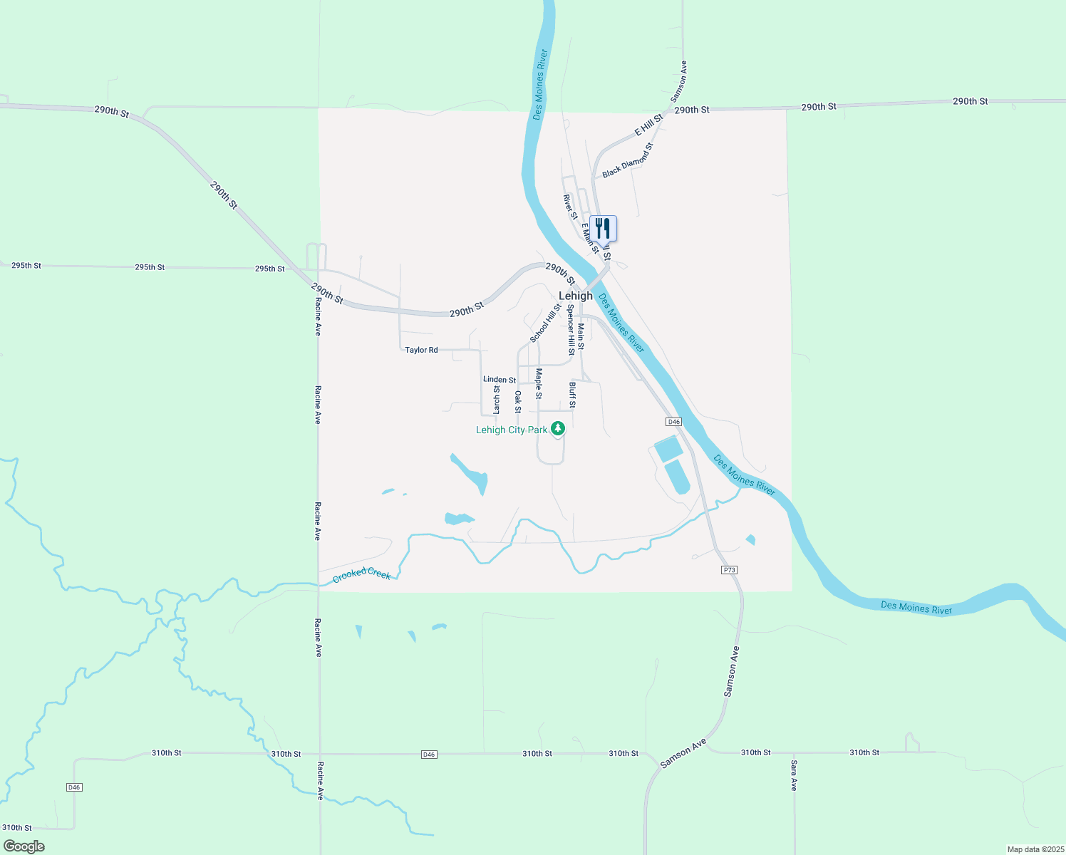 map of restaurants, bars, coffee shops, grocery stores, and more near 678 Maple St in Lehigh
