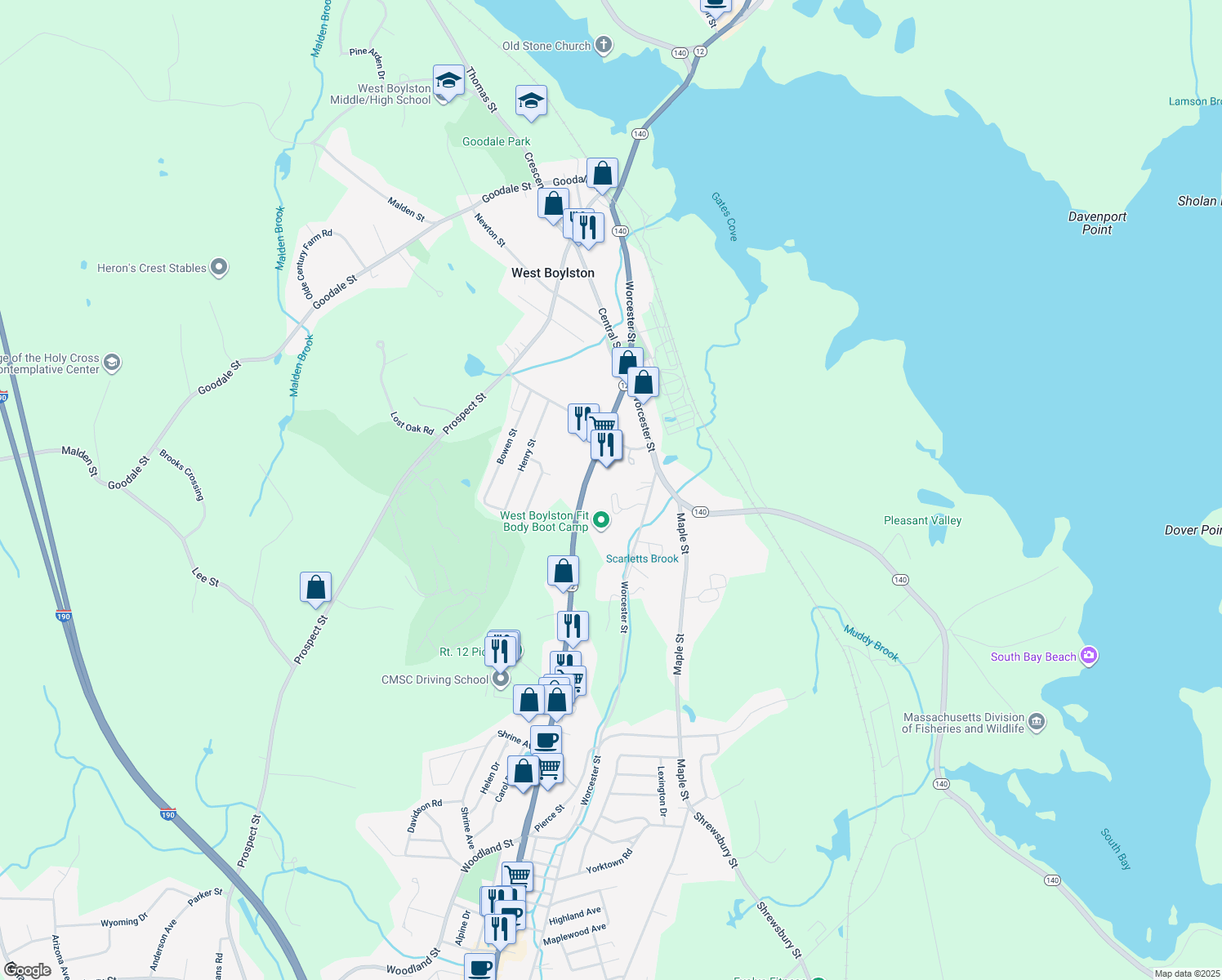 178 Worcester Street, West Boylston MA Walk Score