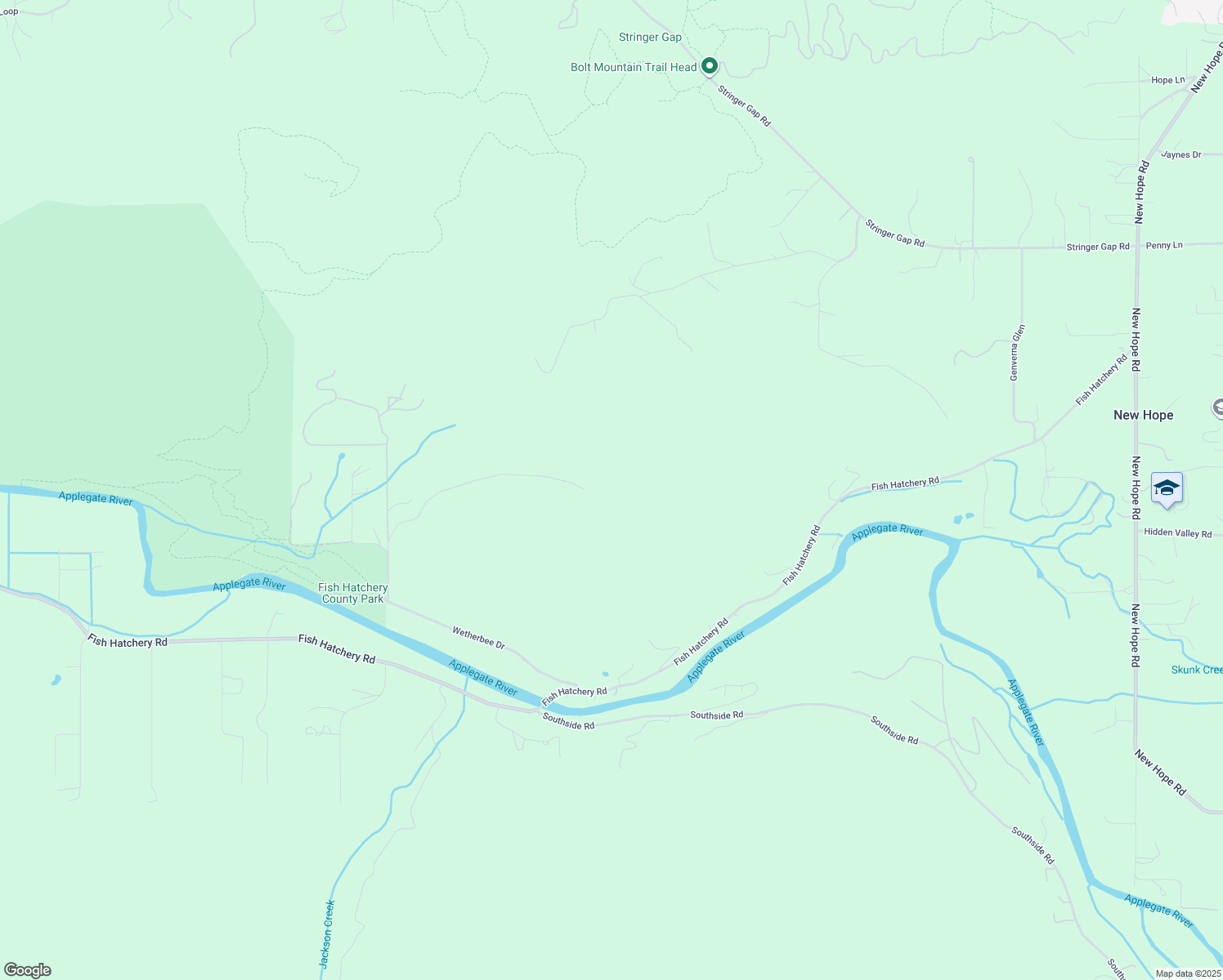 map of restaurants, bars, coffee shops, grocery stores, and more near 840 Keen Road in Grants Pass