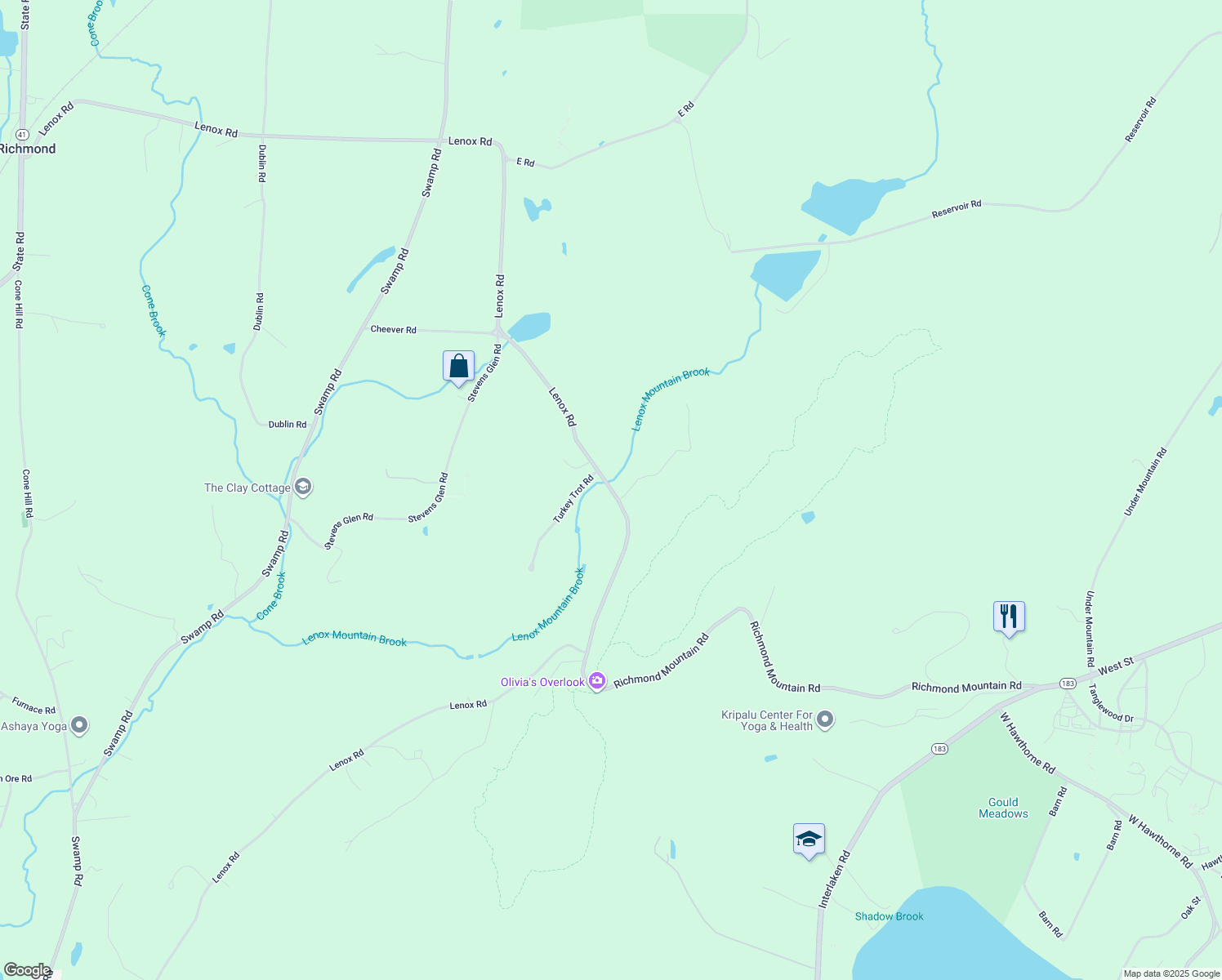 map of restaurants, bars, coffee shops, grocery stores, and more near 1310 Lenox Road in Richmond