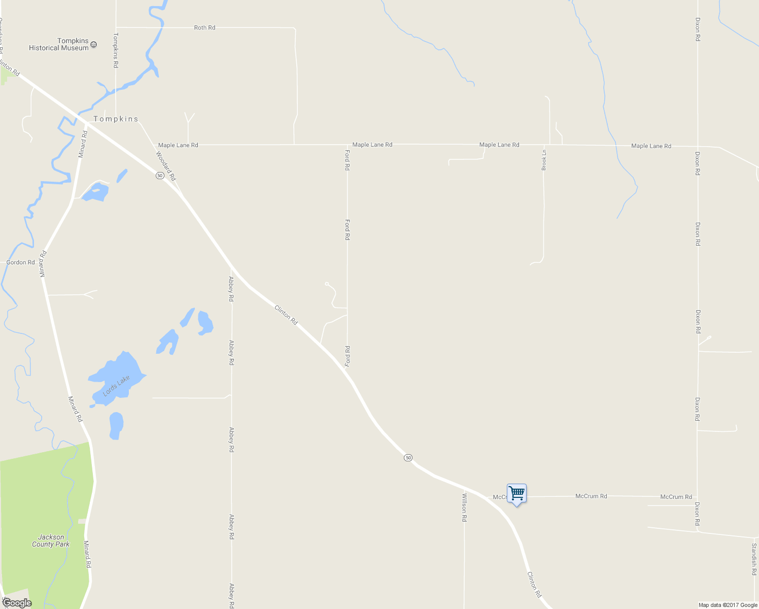 map of restaurants, bars, coffee shops, grocery stores, and more near 8631 Ford Road in Rives Junction