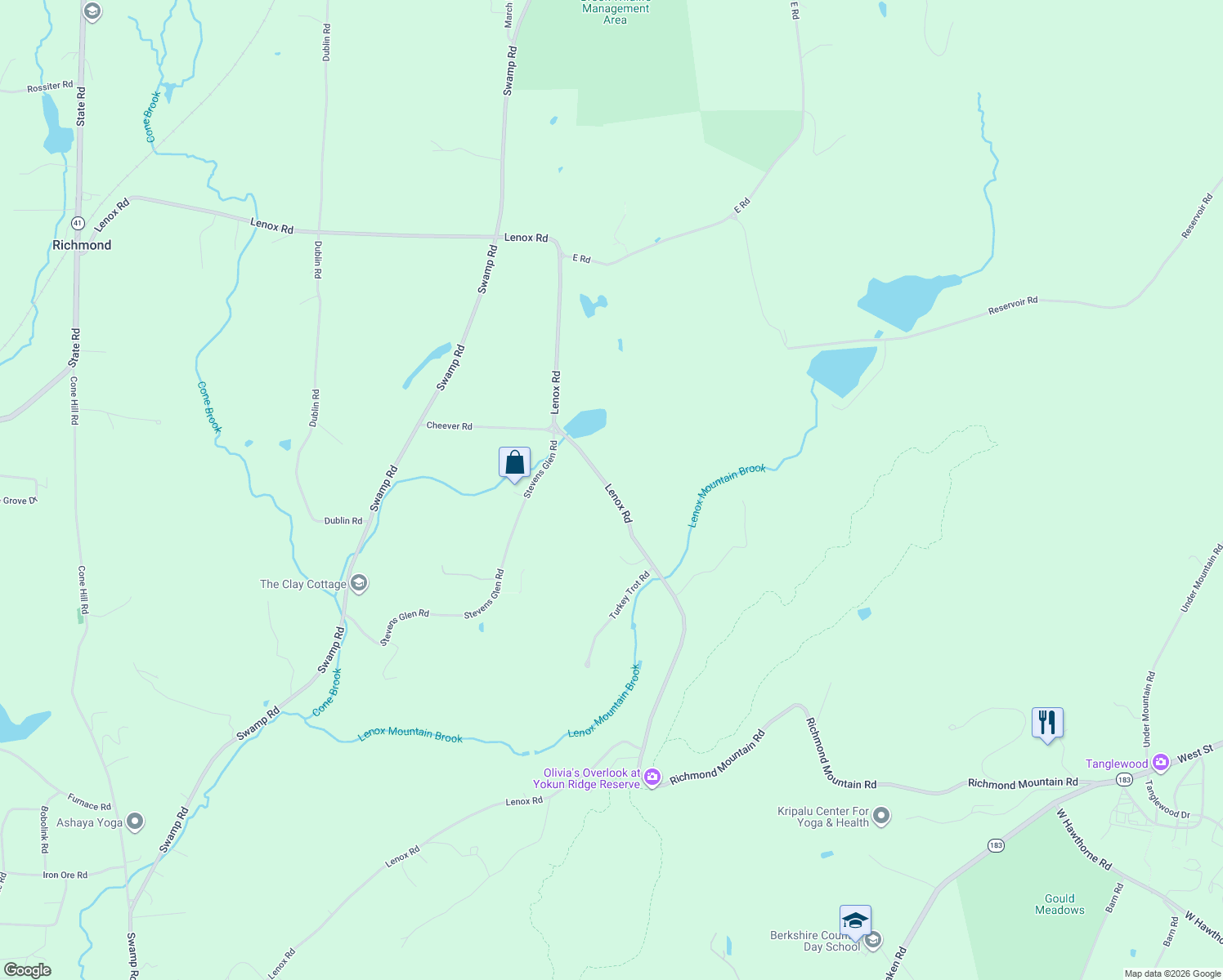 map of restaurants, bars, coffee shops, grocery stores, and more near 1105 Lenox Road in Richmond