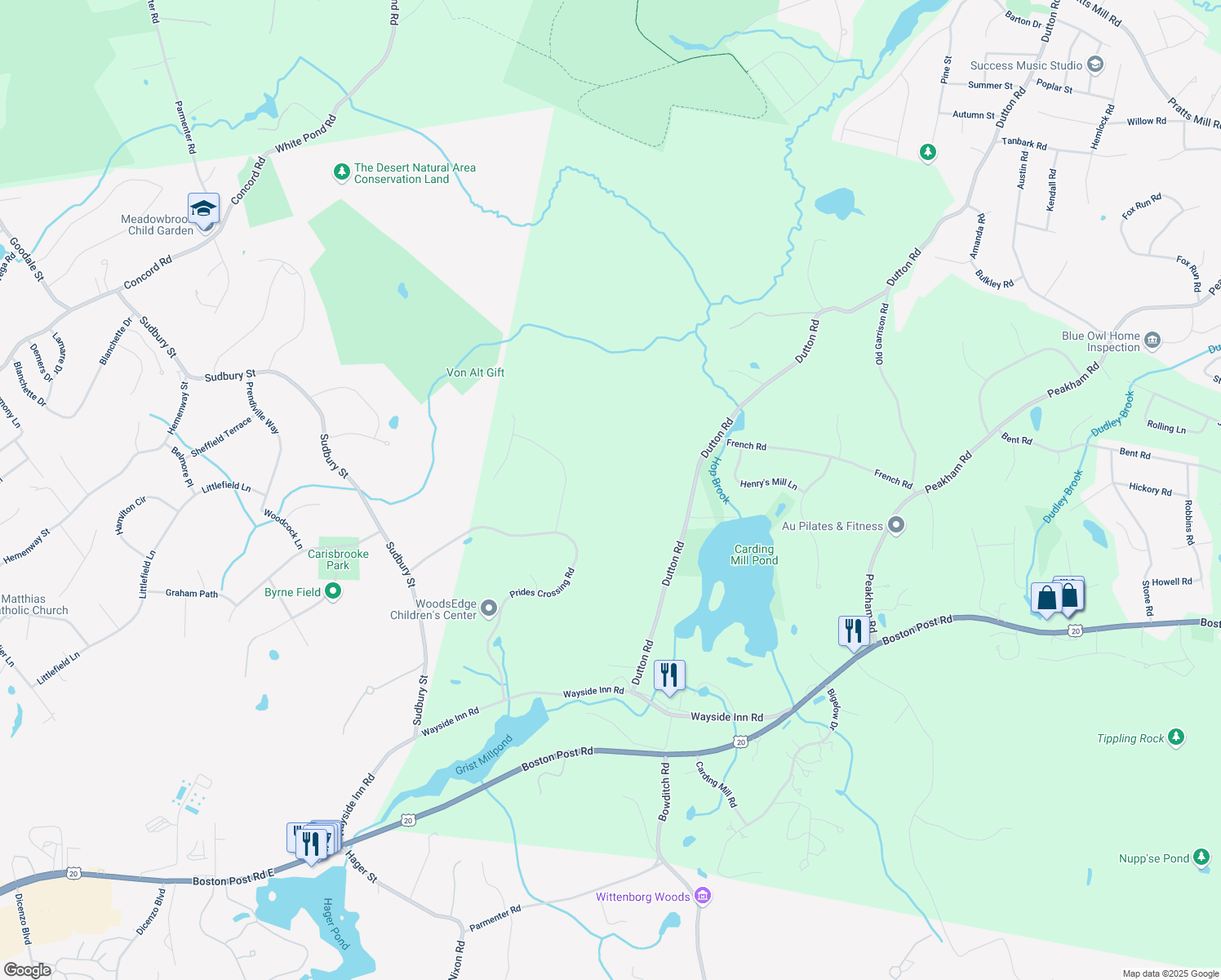 map of restaurants, bars, coffee shops, grocery stores, and more near 28 Jack Pine Drive in Sudbury