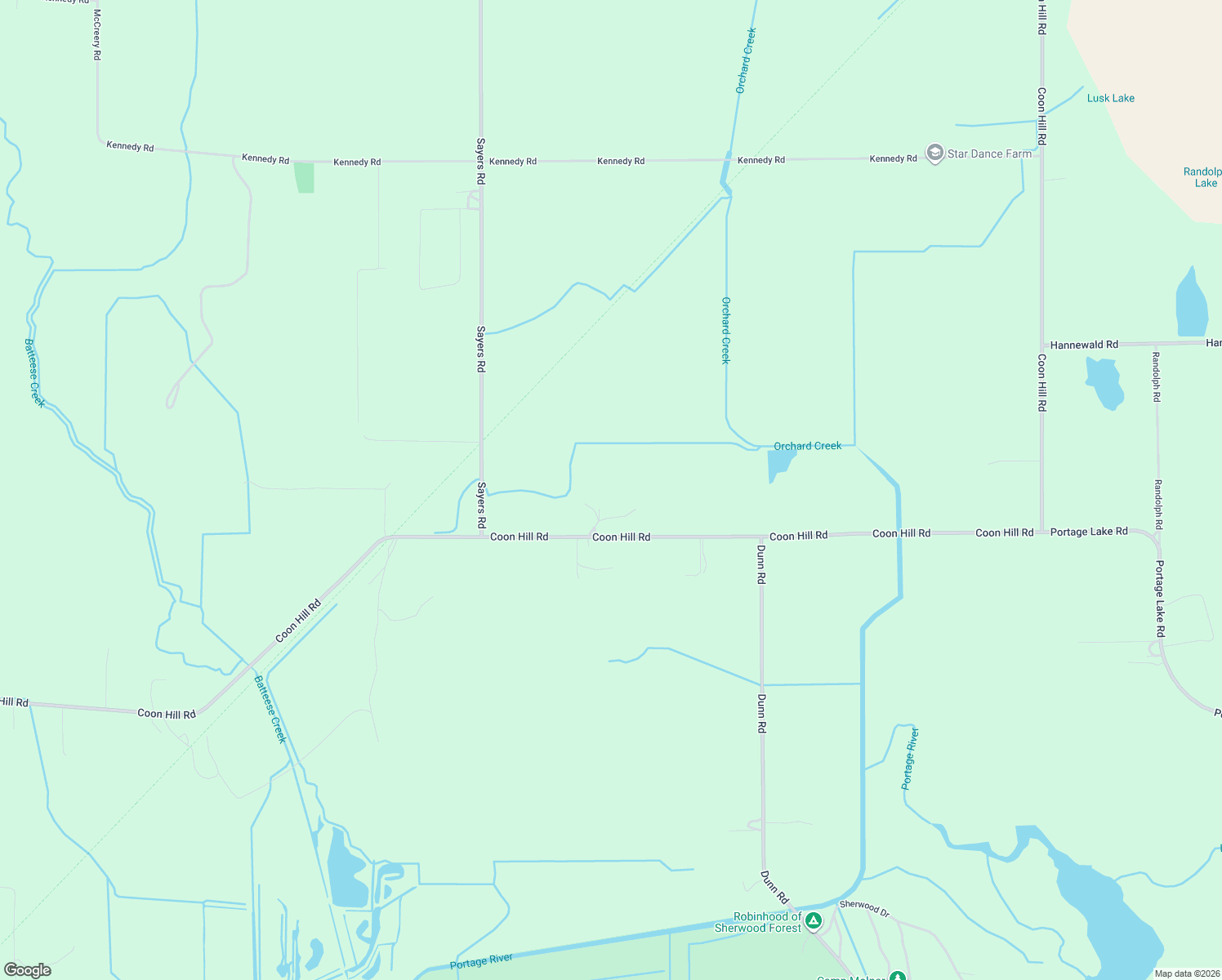 map of restaurants, bars, coffee shops, grocery stores, and more near 7760 Coon Hill Road in Munith