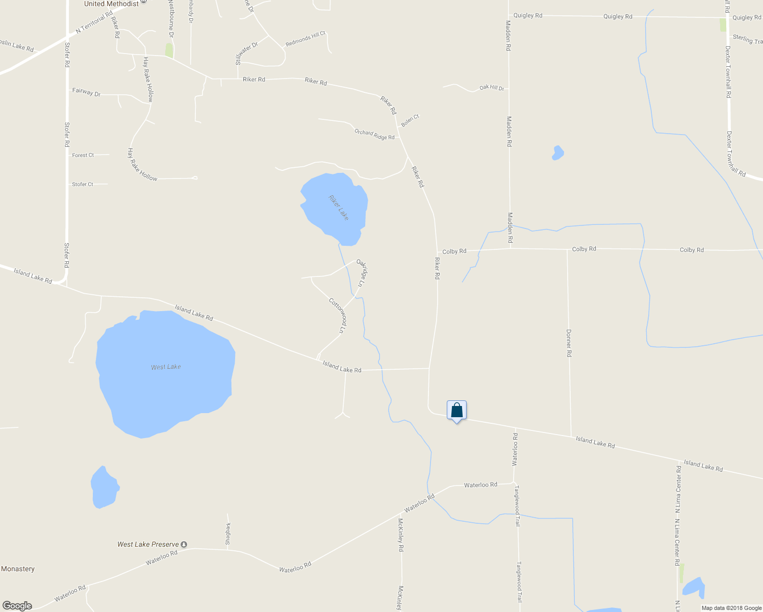 map of restaurants, bars, coffee shops, grocery stores, and more near 13312 Oakridge Lane in Chelsea
