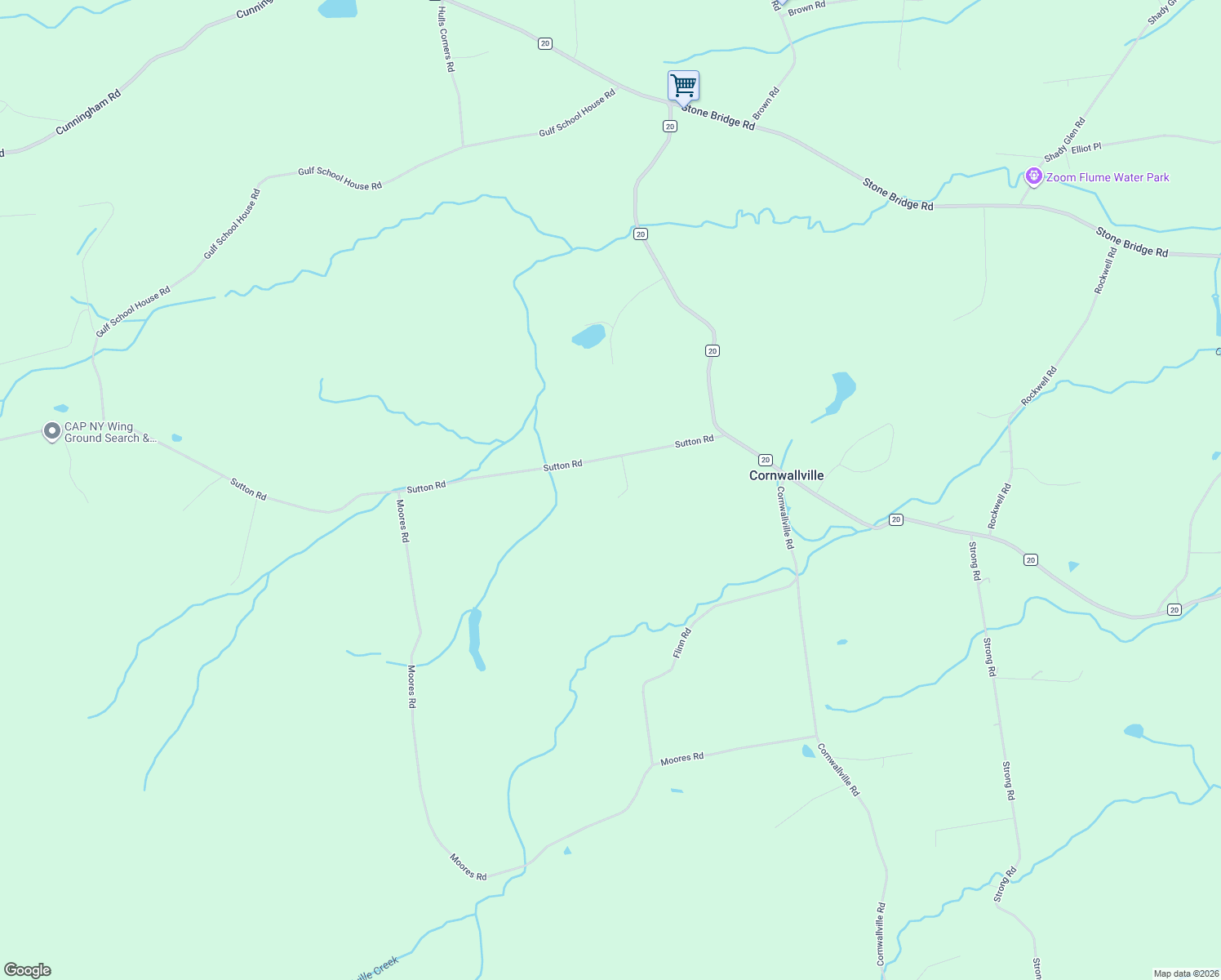 map of restaurants, bars, coffee shops, grocery stores, and more near 139 Sutton Rd in Cornwallville