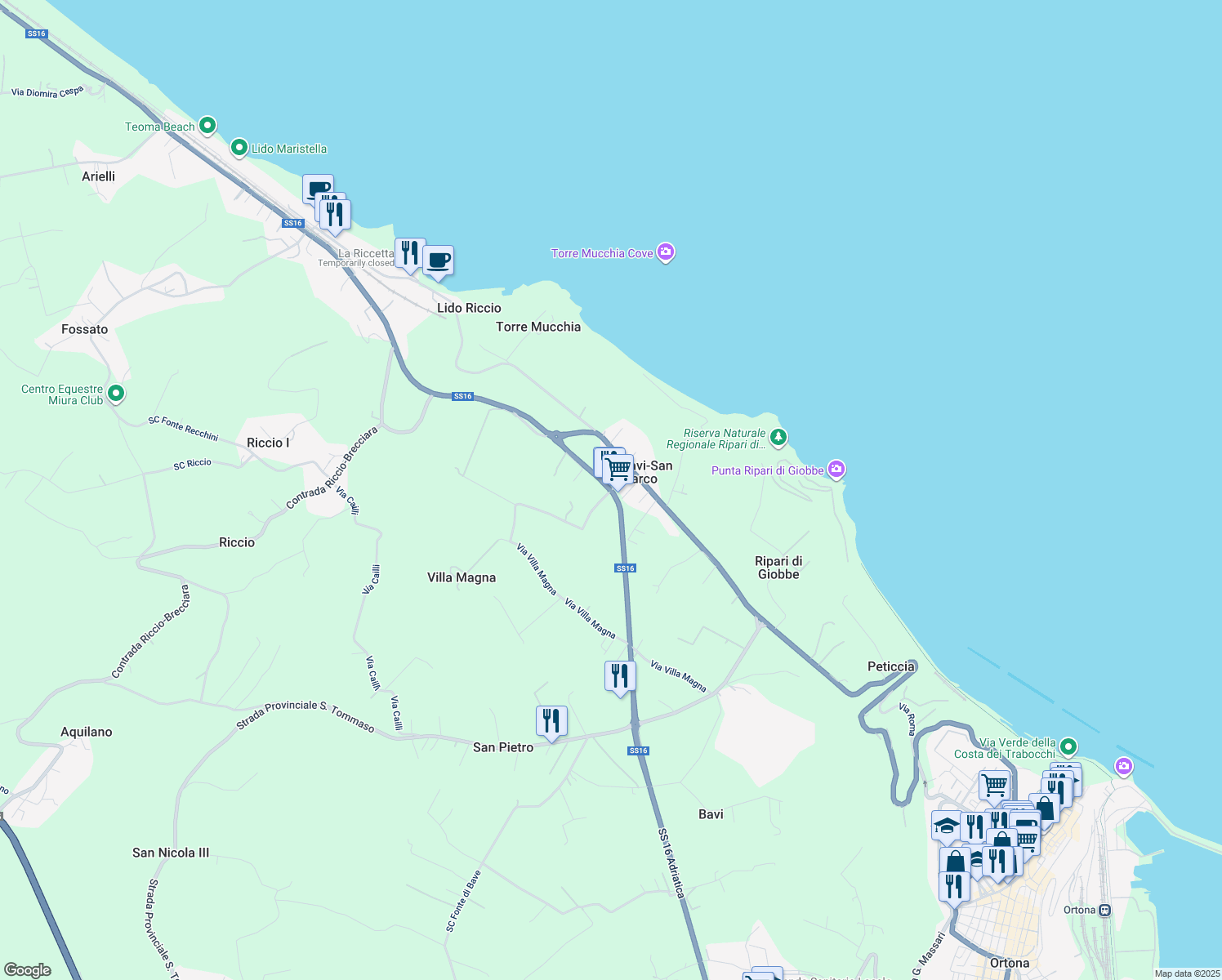 map of restaurants, bars, coffee shops, grocery stores, and more near in 