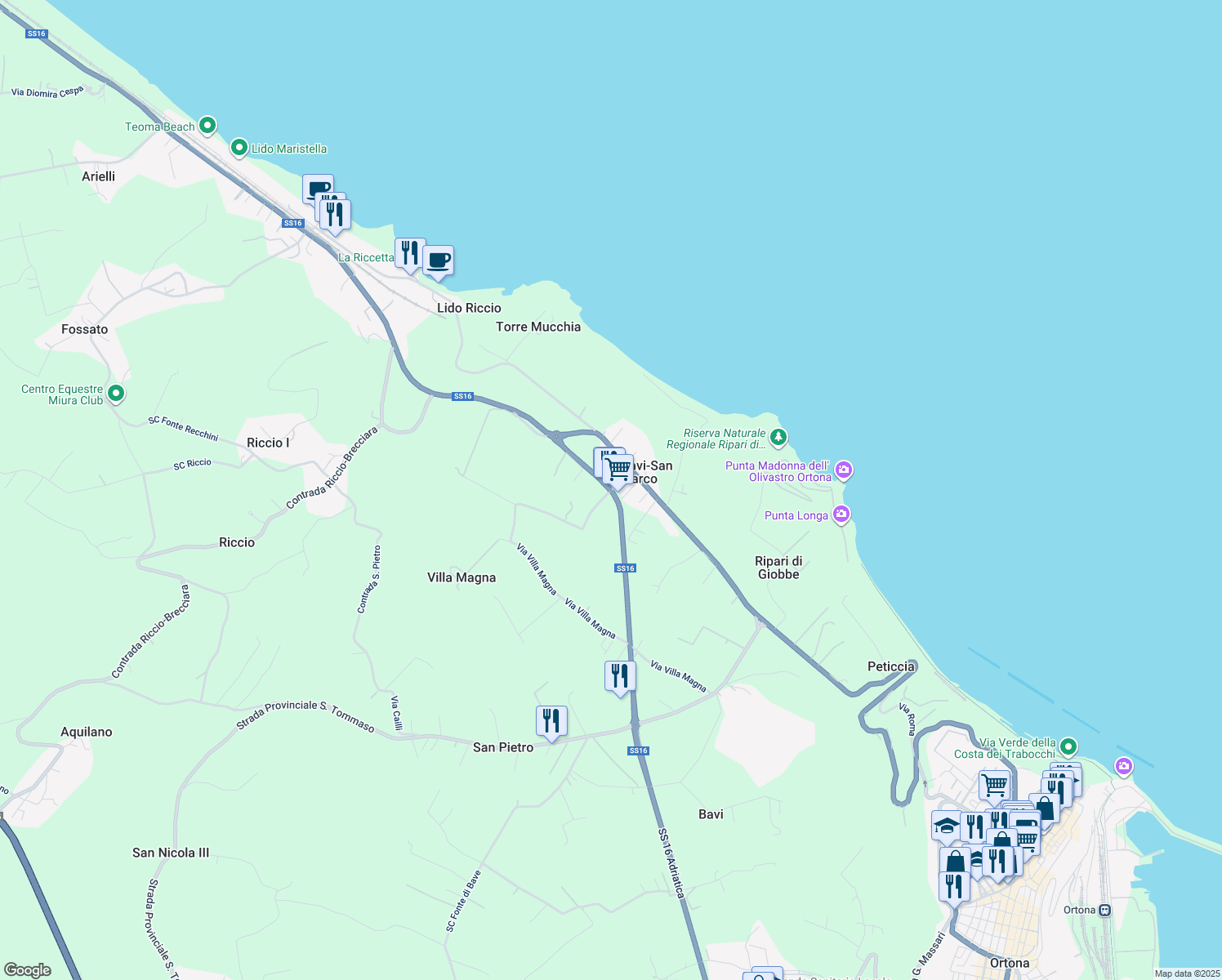 map of restaurants, bars, coffee shops, grocery stores, and more near in 