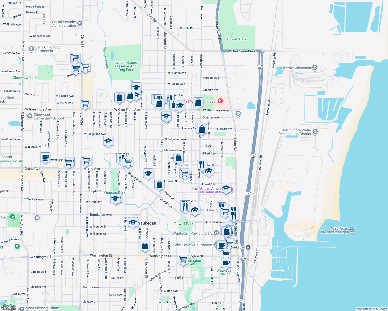 833 Hickory Street, Waukegan IL Walk Score