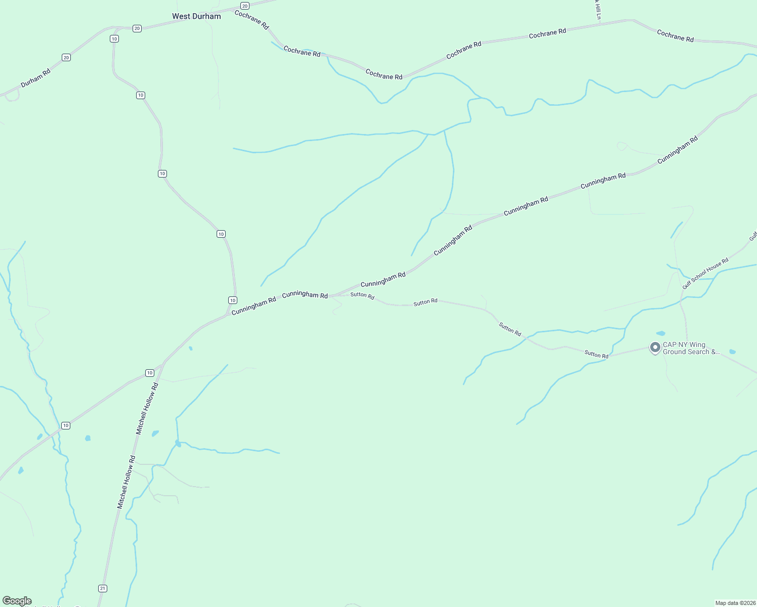 map of restaurants, bars, coffee shops, grocery stores, and more near 1231 Sutton Road in Cornwallville