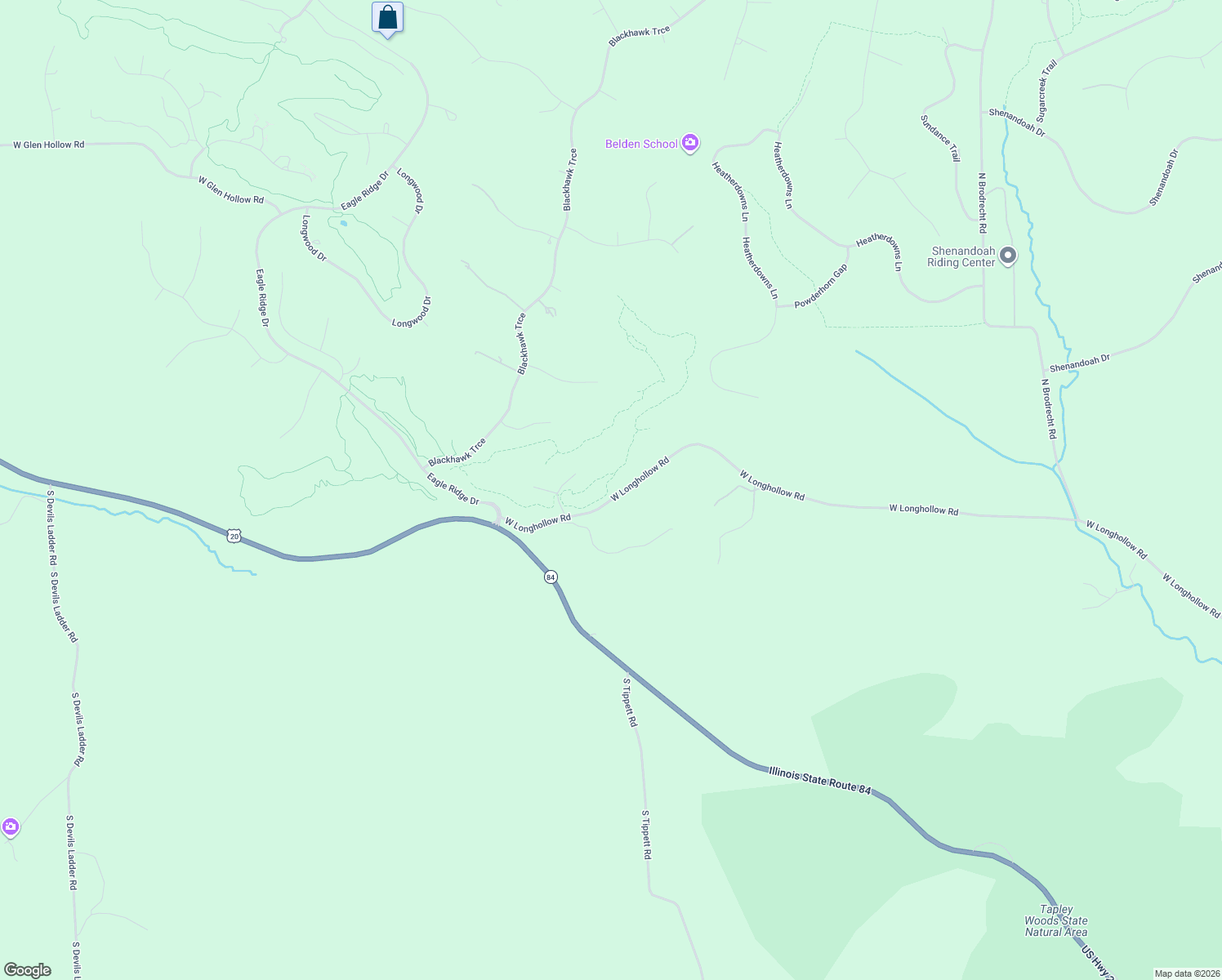 map of restaurants, bars, coffee shops, grocery stores, and more near 4844 West Longhollow Road in Galena
