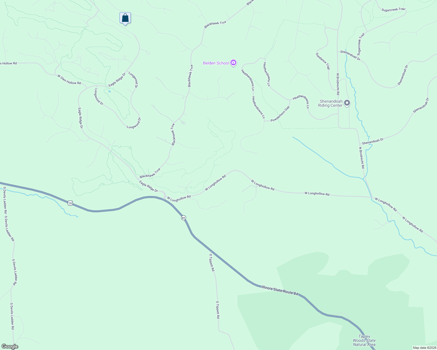 map of restaurants, bars, coffee shops, grocery stores, and more near 4844 West Longhollow Road in Galena