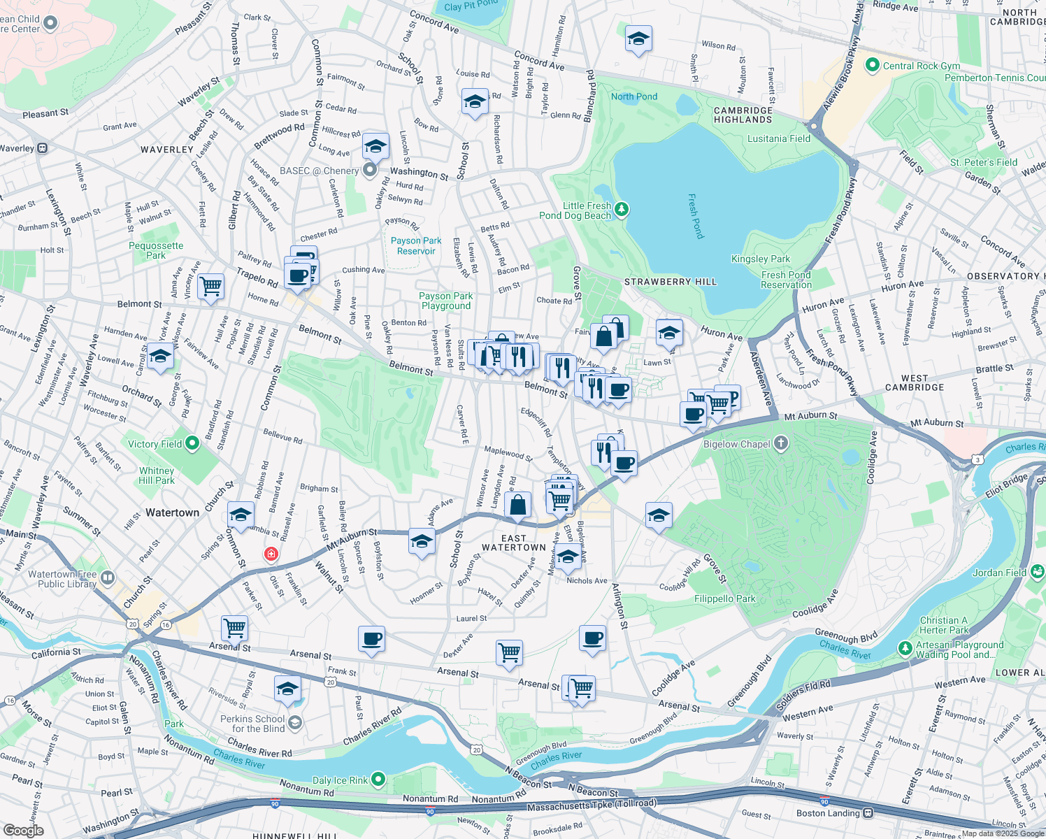 133 Hillside Road, Watertown Town MA Walk Score