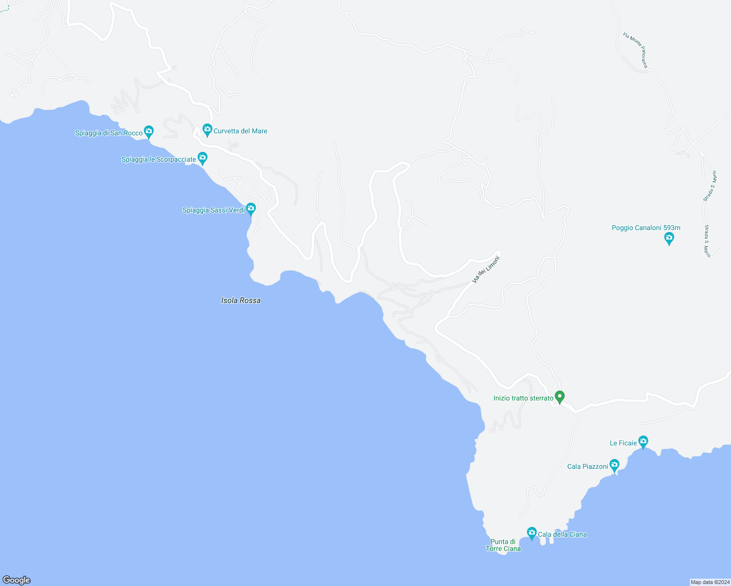 map of restaurants, bars, coffee shops, grocery stores, and more near Unnamed Road in Provincia di Grosseto