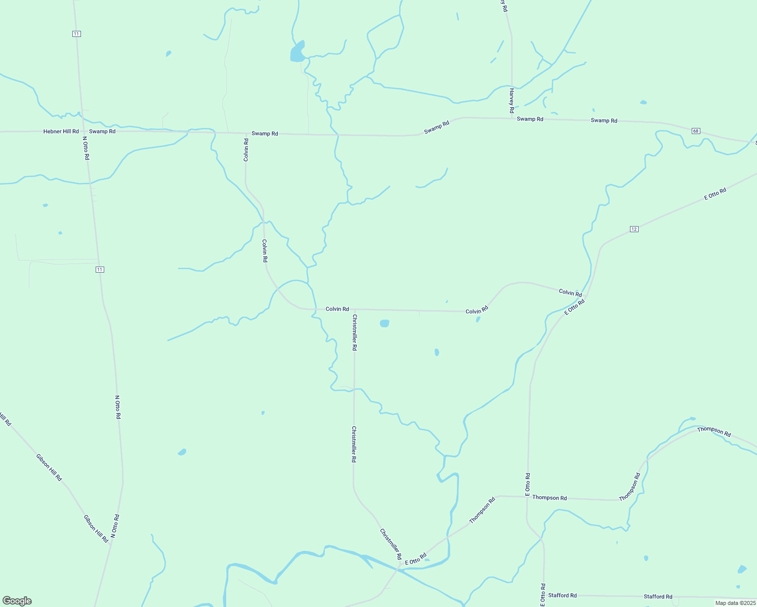 map of restaurants, bars, coffee shops, grocery stores, and more near 8750 Colvin Rd in Cattaraugus