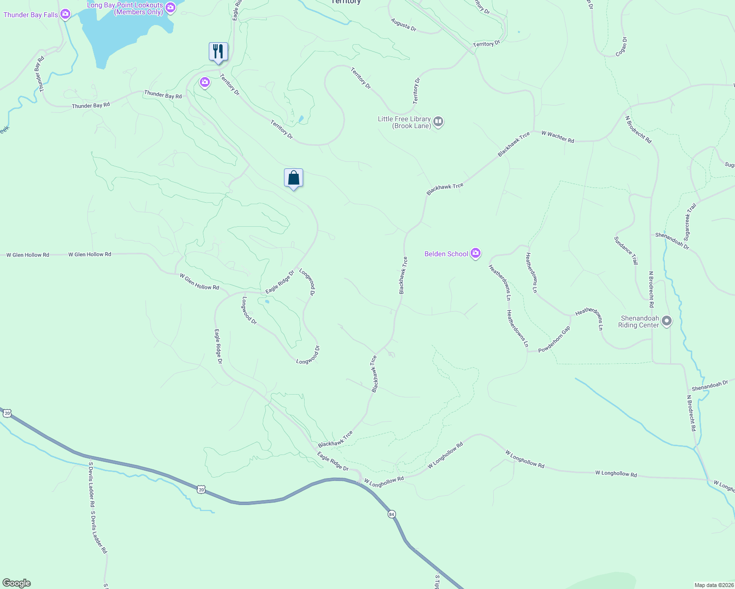 map of restaurants, bars, coffee shops, grocery stores, and more near 79 Hawthorn Lane in Galena