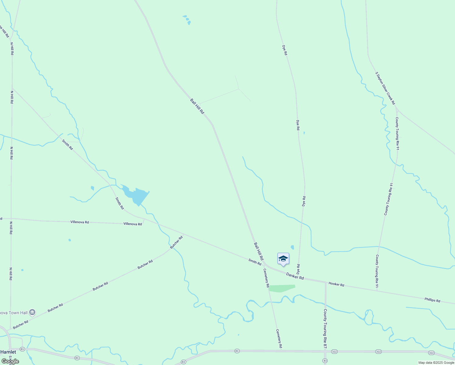 map of restaurants, bars, coffee shops, grocery stores, and more near 8879 Ball Hill Road in Forestville