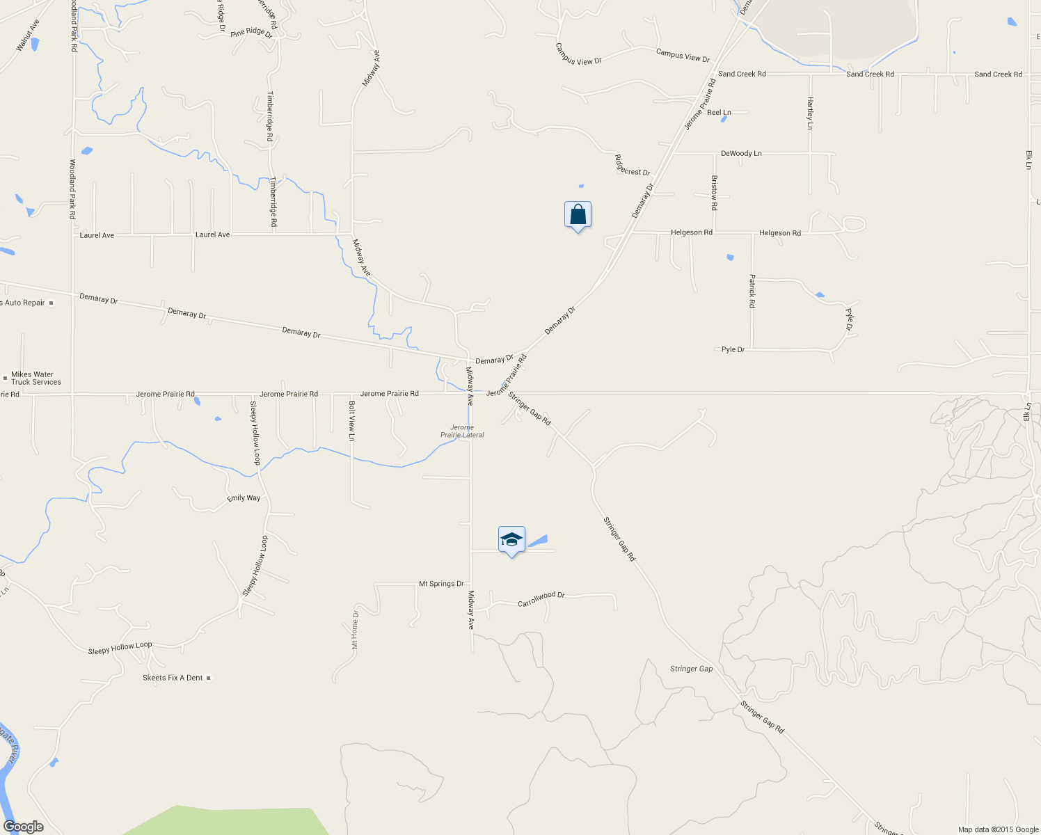map of restaurants, bars, coffee shops, grocery stores, and more near 2447 Stringer Gap Road in Grants Pass