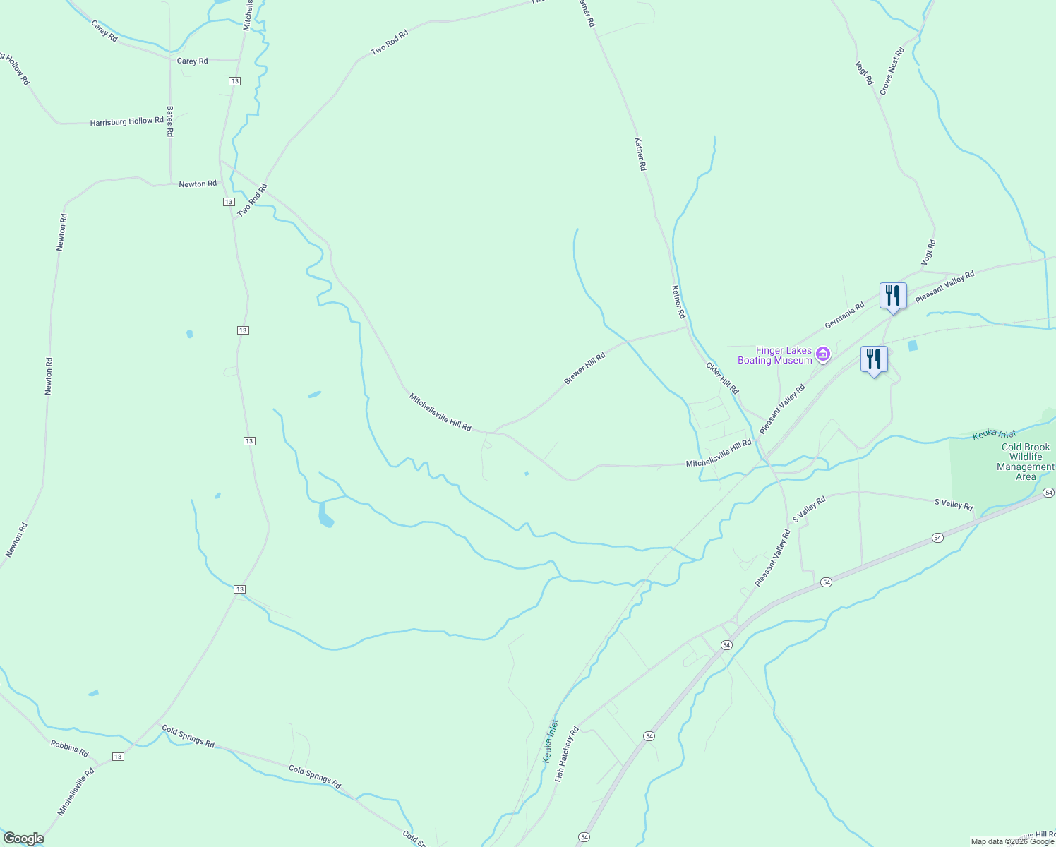 map of restaurants, bars, coffee shops, grocery stores, and more near 7309 Brewer Hill Road in Bath