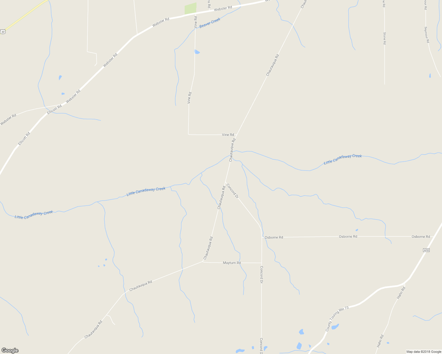 map of restaurants, bars, coffee shops, grocery stores, and more near 9125 Chautauqua Road in Fredonia