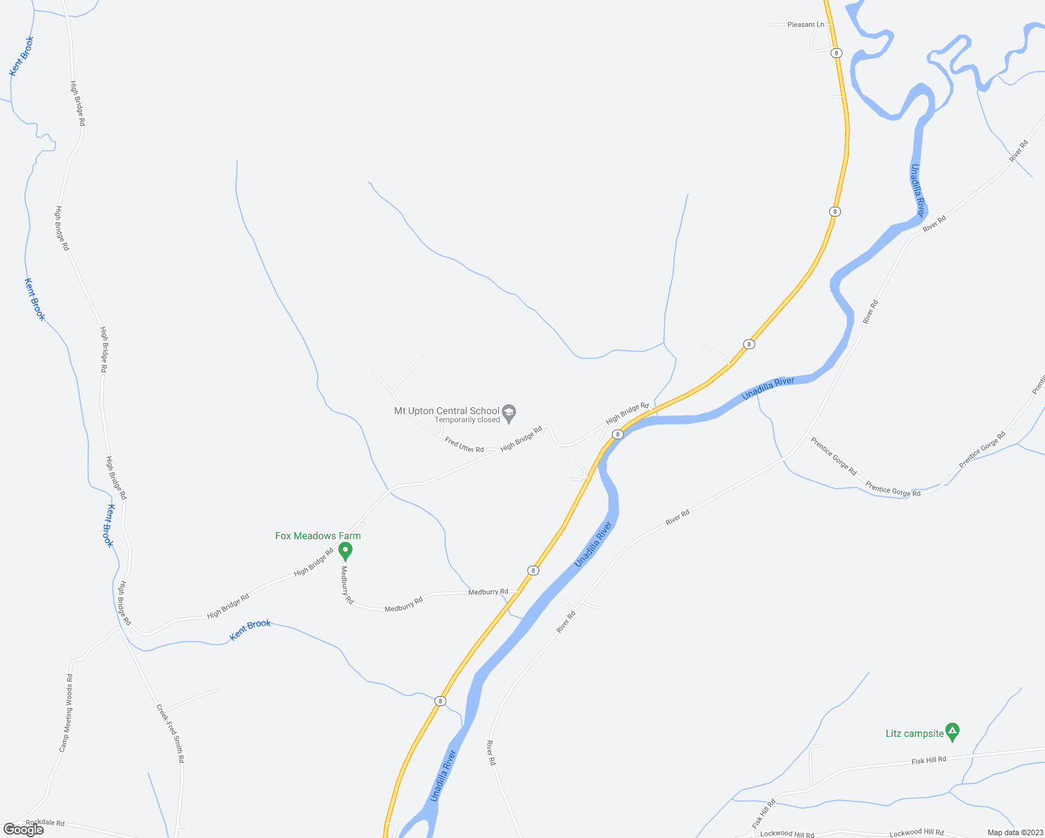 map of restaurants, bars, coffee shops, grocery stores, and more near in Mount Upton