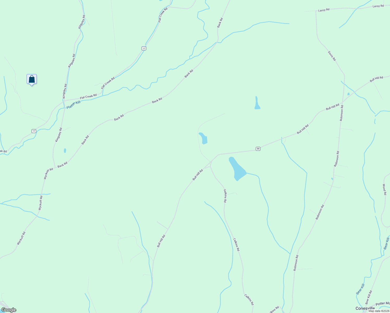 map of restaurants, bars, coffee shops, grocery stores, and more near 119 Mountain Pond View Road in Gilboa