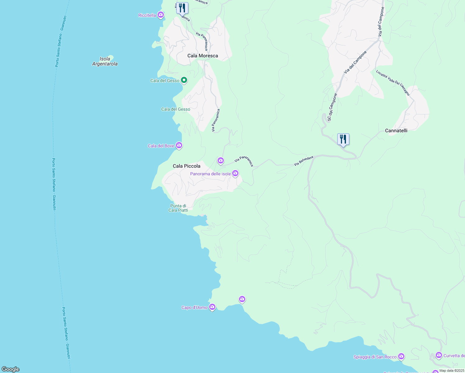 map of restaurants, bars, coffee shops, grocery stores, and more near 9 via del Costone in Provincia di Grosseto