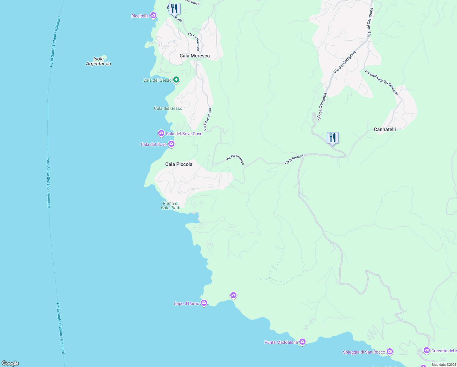 map of restaurants, bars, coffee shops, grocery stores, and more near 9 via del Costone in Provincia di Grosseto