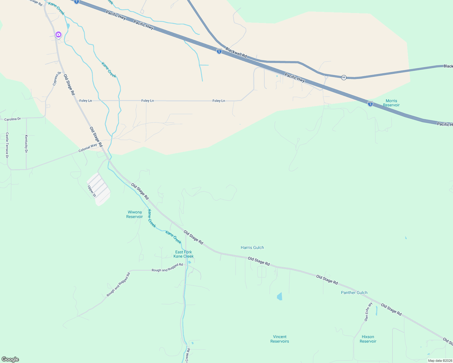 map of restaurants, bars, coffee shops, grocery stores, and more near 7762 Old Stage Road in Central Point