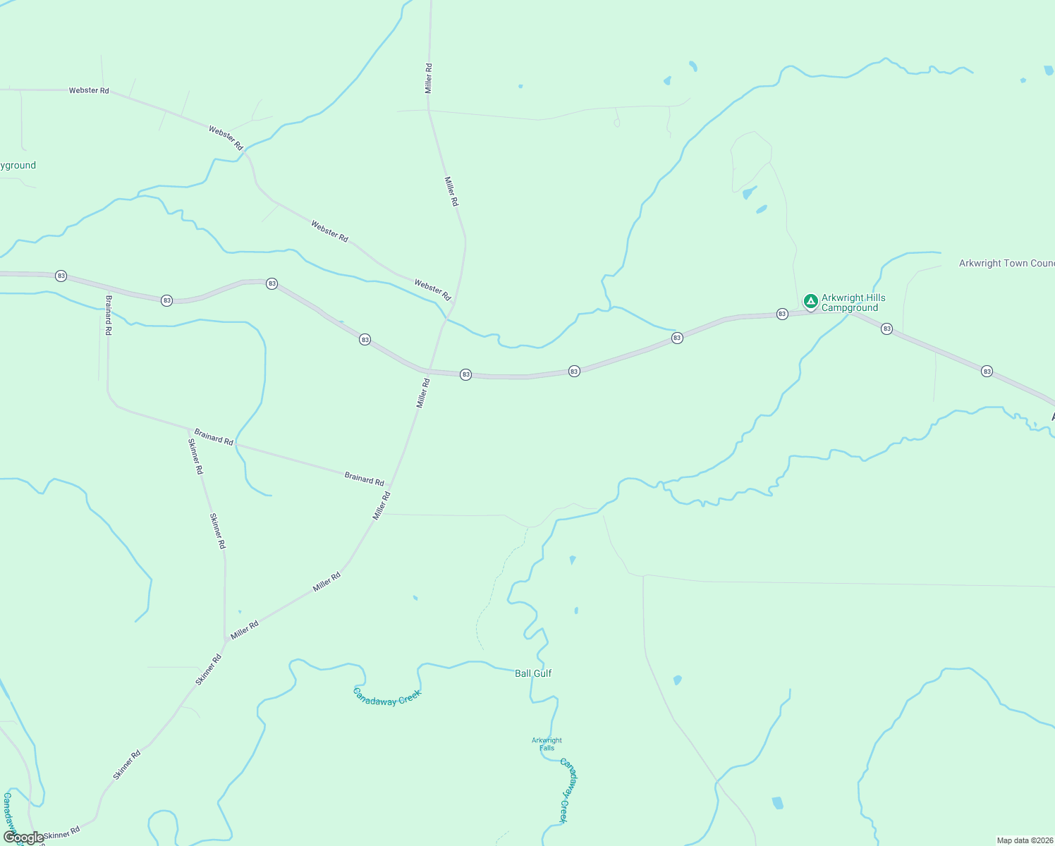 map of restaurants, bars, coffee shops, grocery stores, and more near 3197 New York 83 in Fredonia