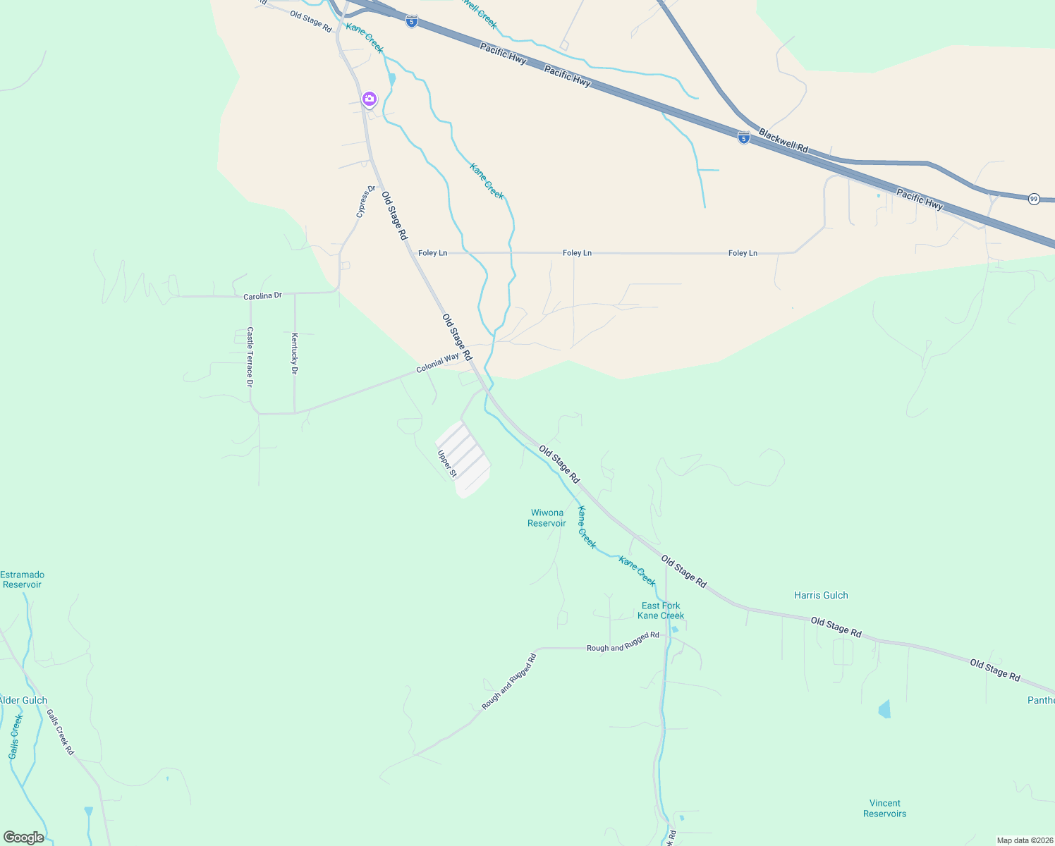 map of restaurants, bars, coffee shops, grocery stores, and more near 8184 Old Stage Road in Central Point