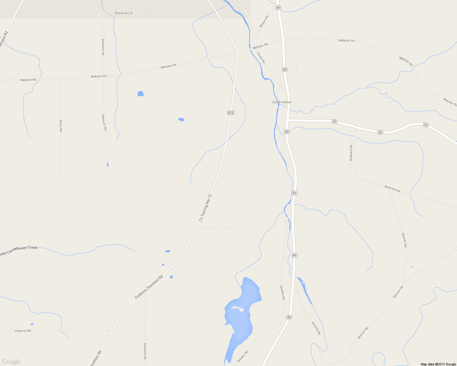 map of restaurants, bars, coffee shops, grocery stores, and more near 9350 Fredonia Stockton Road in Fredonia