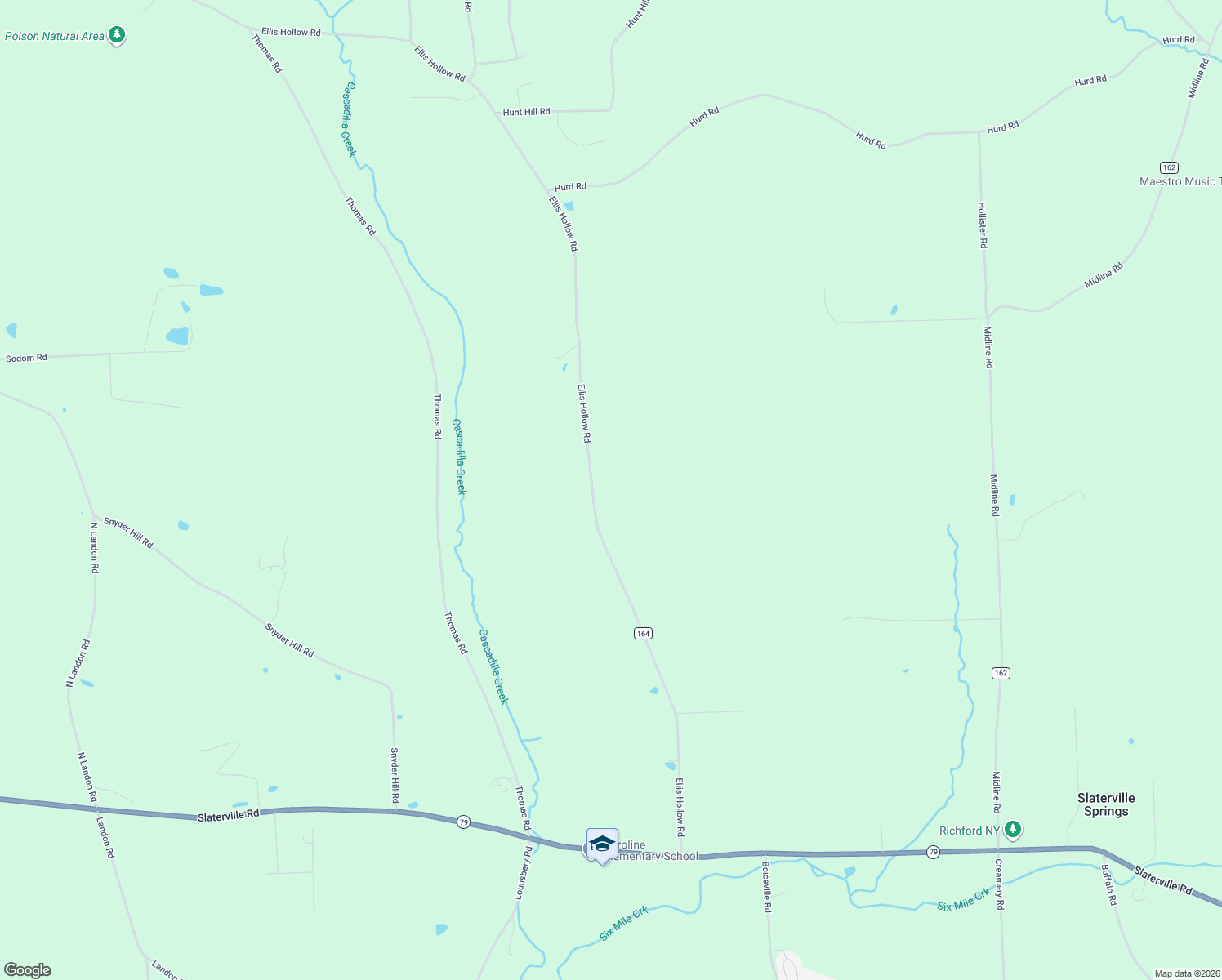 map of restaurants, bars, coffee shops, grocery stores, and more near 2065 Ellis Hollow Road in Ithaca
