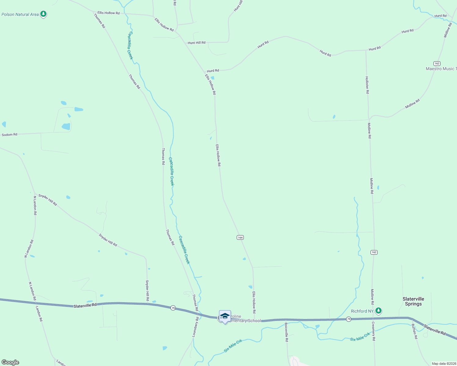 map of restaurants, bars, coffee shops, grocery stores, and more near 2065 Ellis Hollow Rd in Ithaca