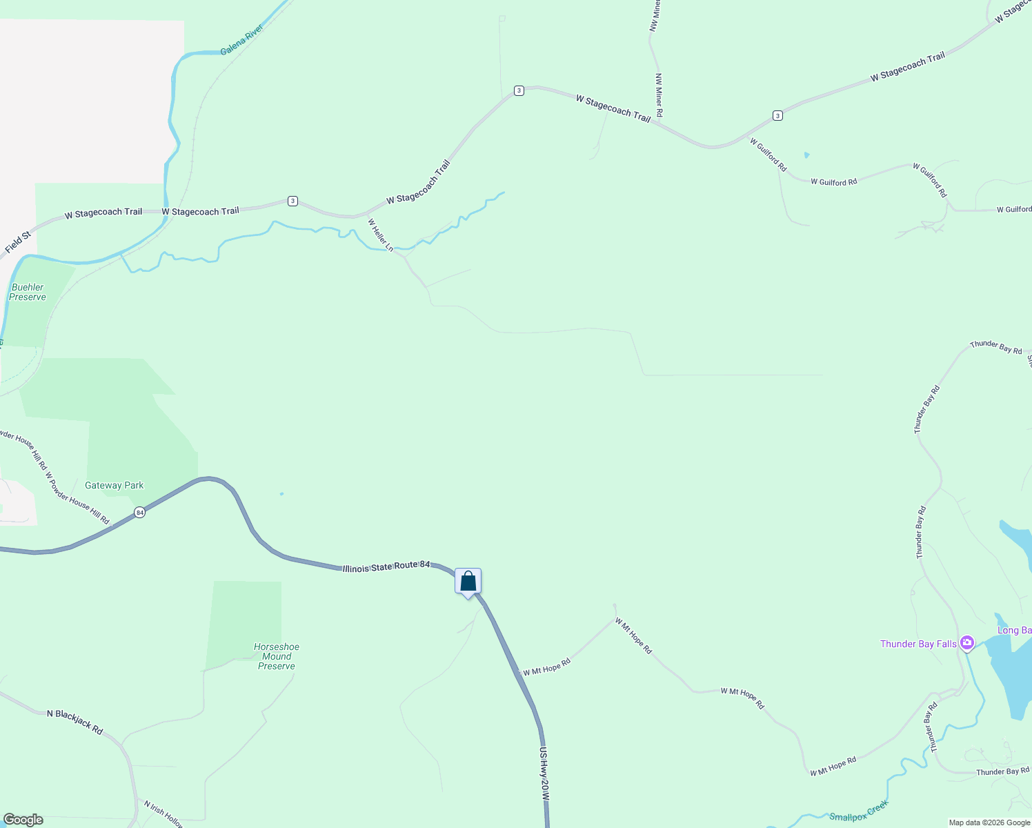 map of restaurants, bars, coffee shops, grocery stores, and more near 7315-7965 West Heller Lane in Galena