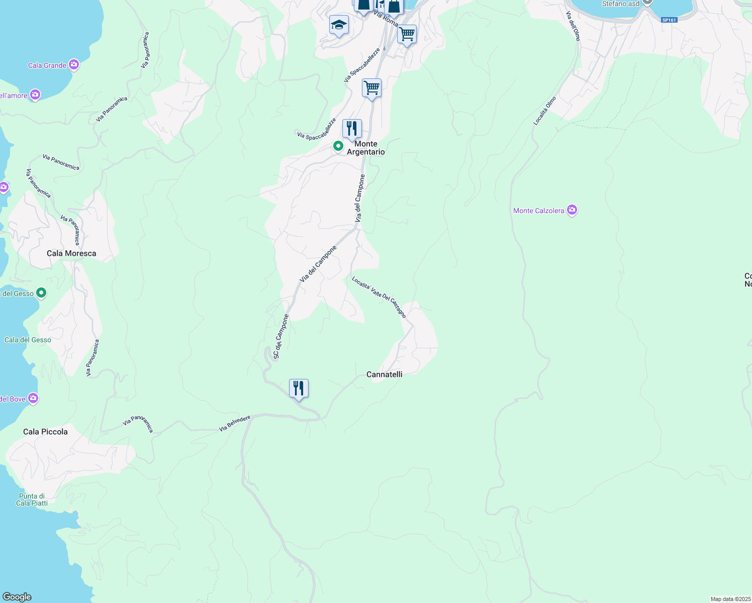 map of restaurants, bars, coffee shops, grocery stores, and more near in Province of Grosseto