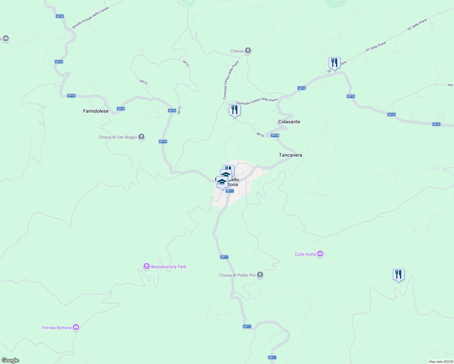 map of restaurants, bars, coffee shops, grocery stores, and more near in Province of Pescara