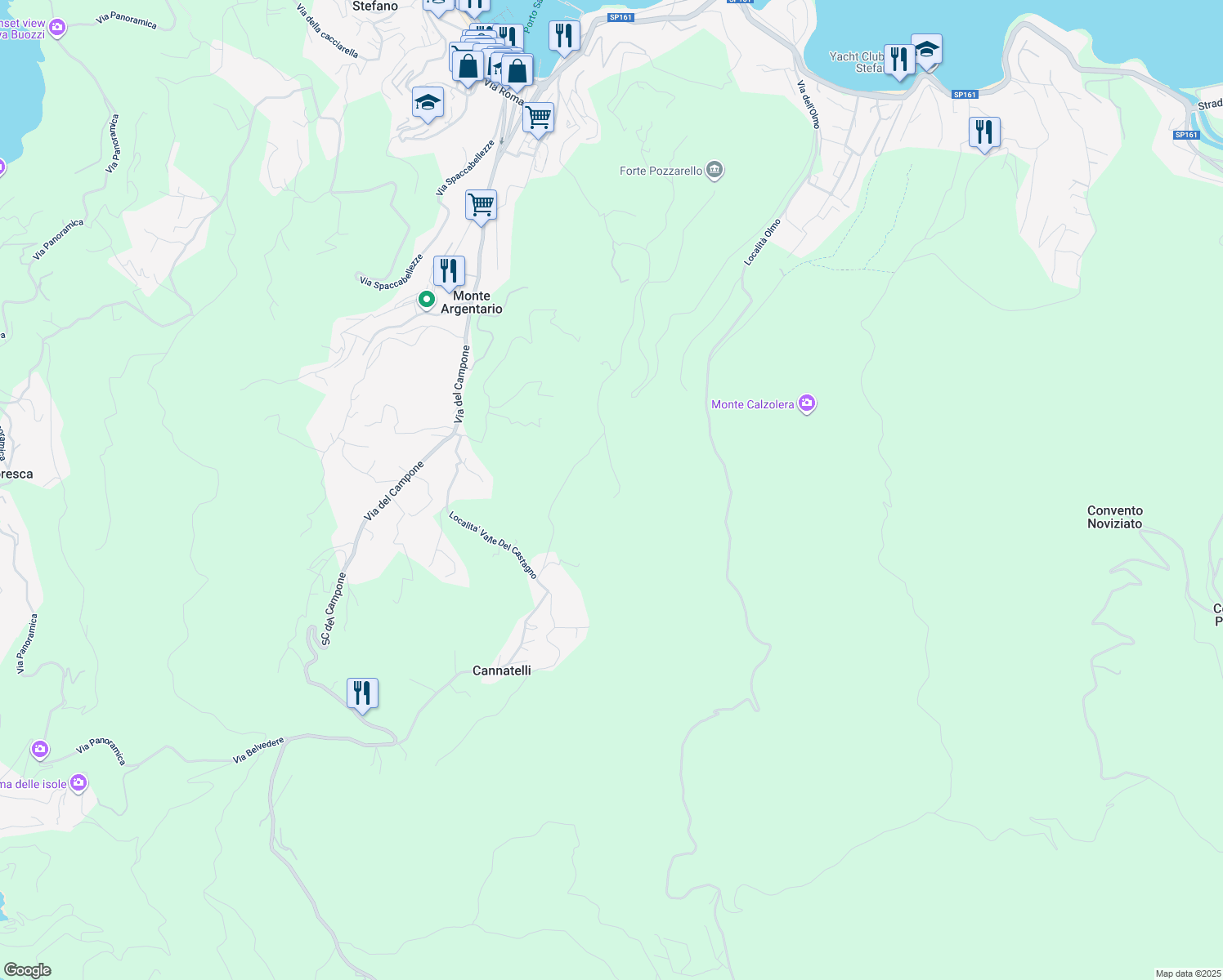 map of restaurants, bars, coffee shops, grocery stores, and more near in Provincia di Grosseto