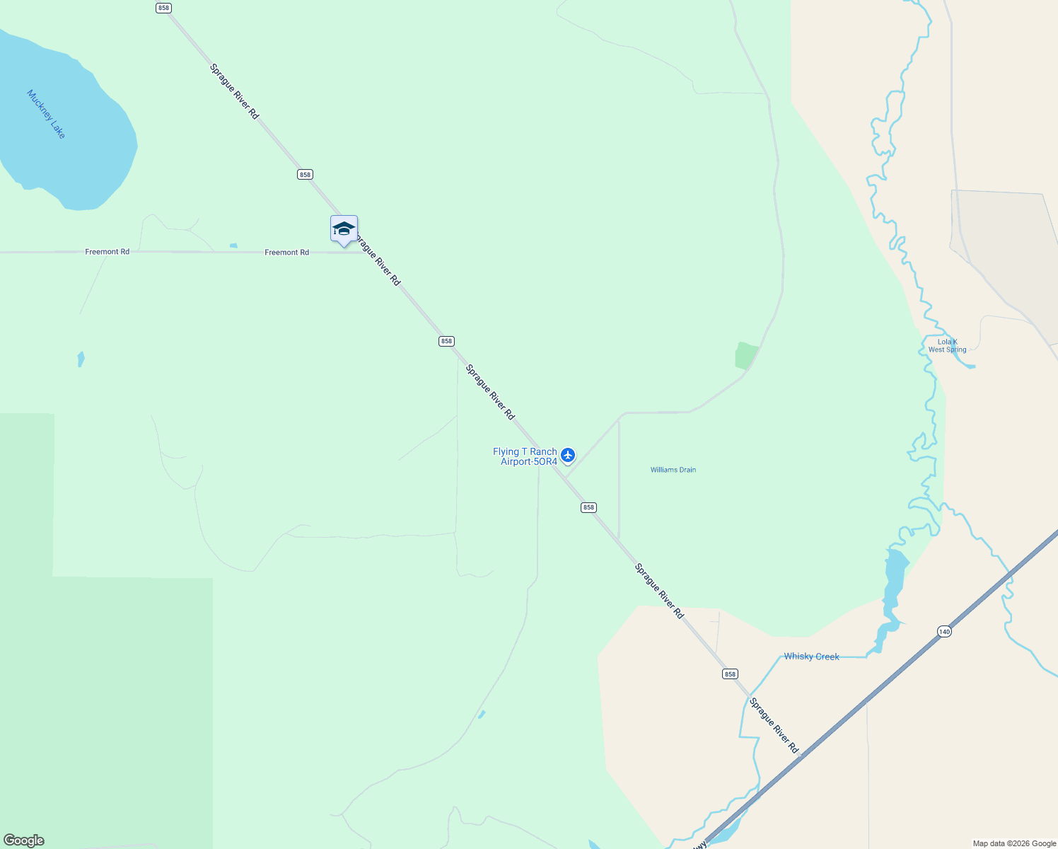 map of restaurants, bars, coffee shops, grocery stores, and more near 34991 Sprague River Road in Sprague River