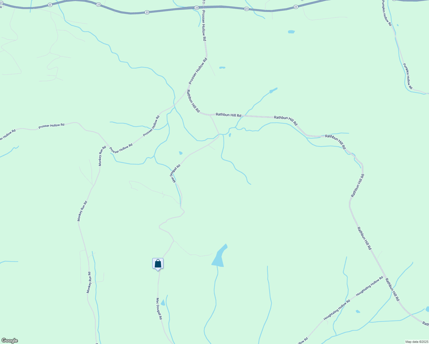 map of restaurants, bars, coffee shops, grocery stores, and more near 2238 Macdougall Road in Oneonta