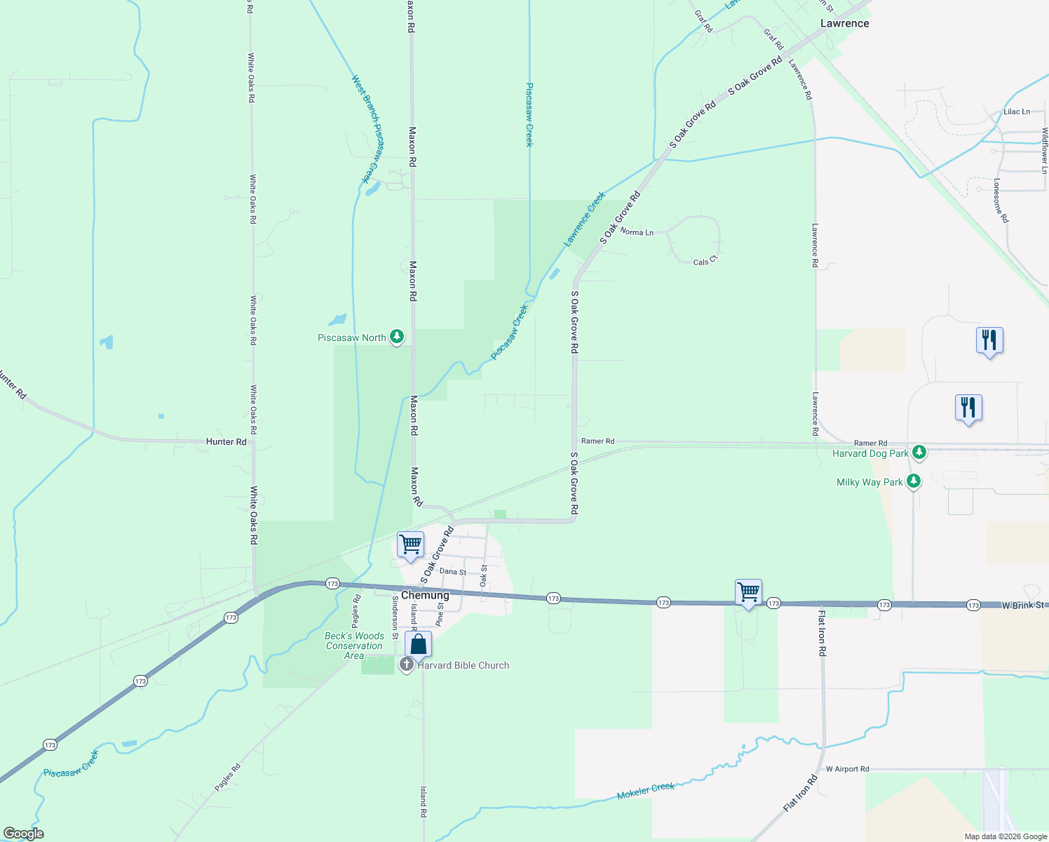 map of restaurants, bars, coffee shops, grocery stores, and more near 6613 Rhonda Dr in Harvard