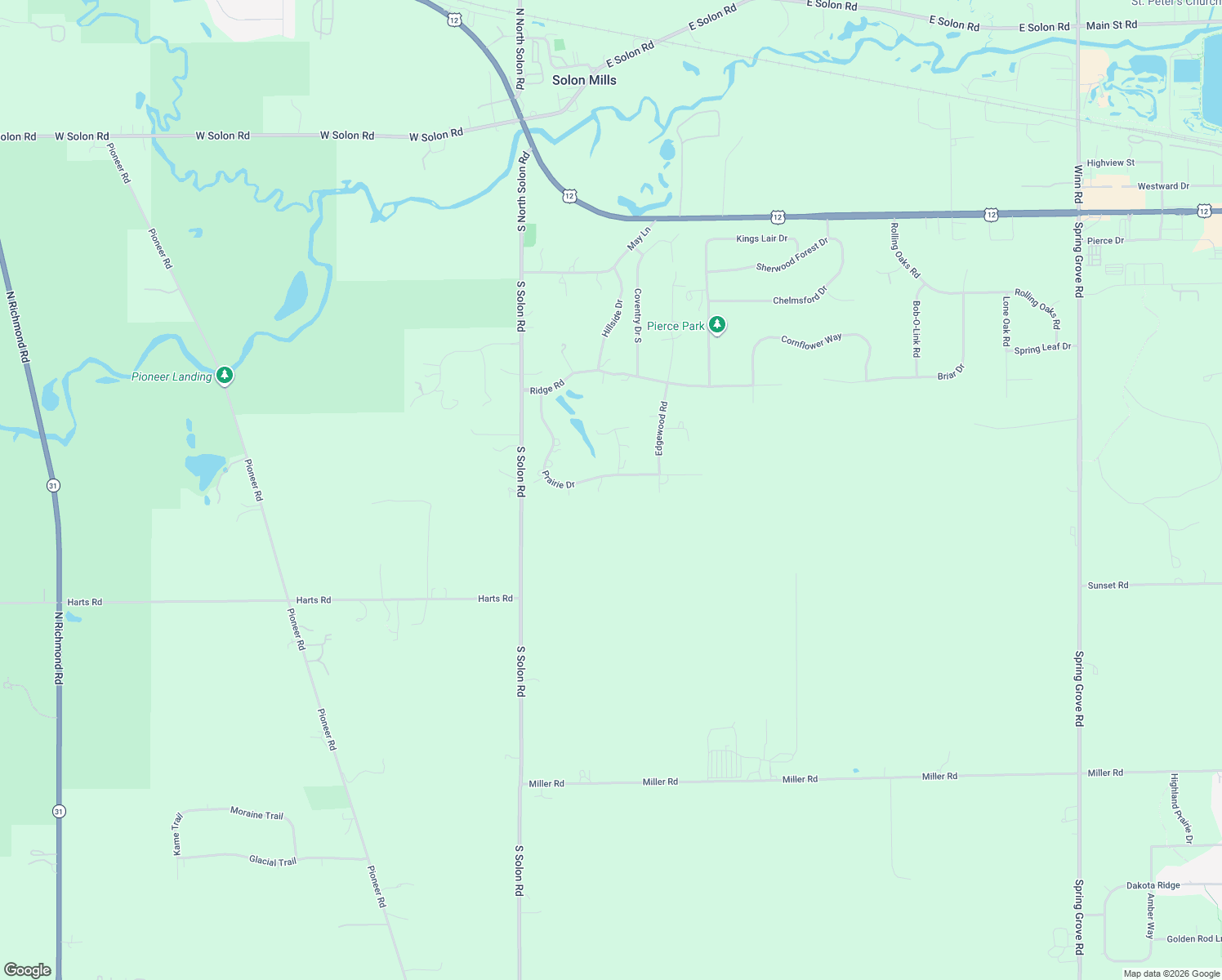 map of restaurants, bars, coffee shops, grocery stores, and more near 3813 Prairie Drive in Spring Grove