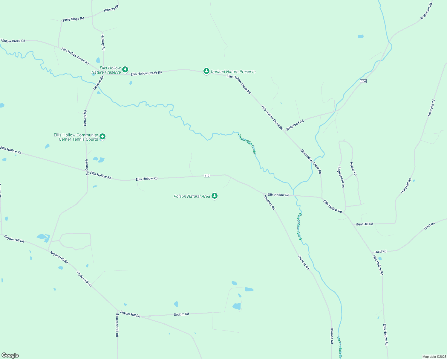map of restaurants, bars, coffee shops, grocery stores, and more near 1593-1643 County Road 110 in Ithaca