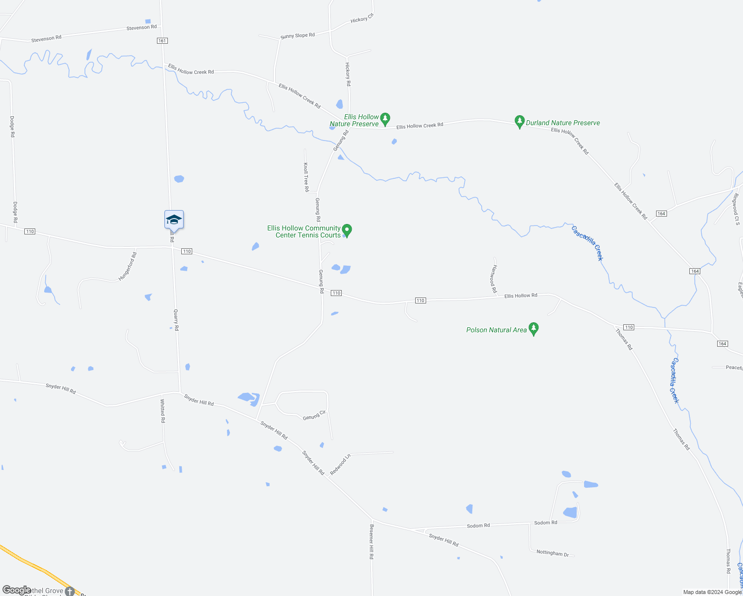map of restaurants, bars, coffee shops, grocery stores, and more near 1482 Ellis Hollow Road in Ithaca