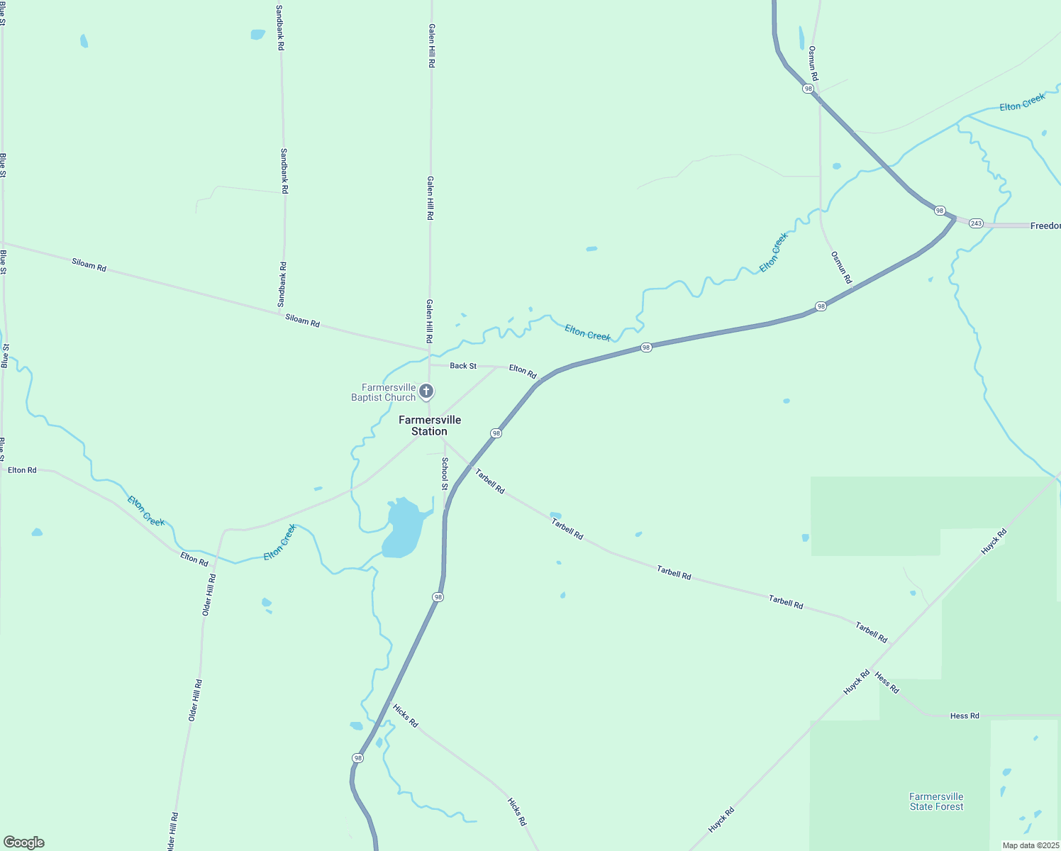 map of restaurants, bars, coffee shops, grocery stores, and more near 911 New York 98 in Farmersville Station