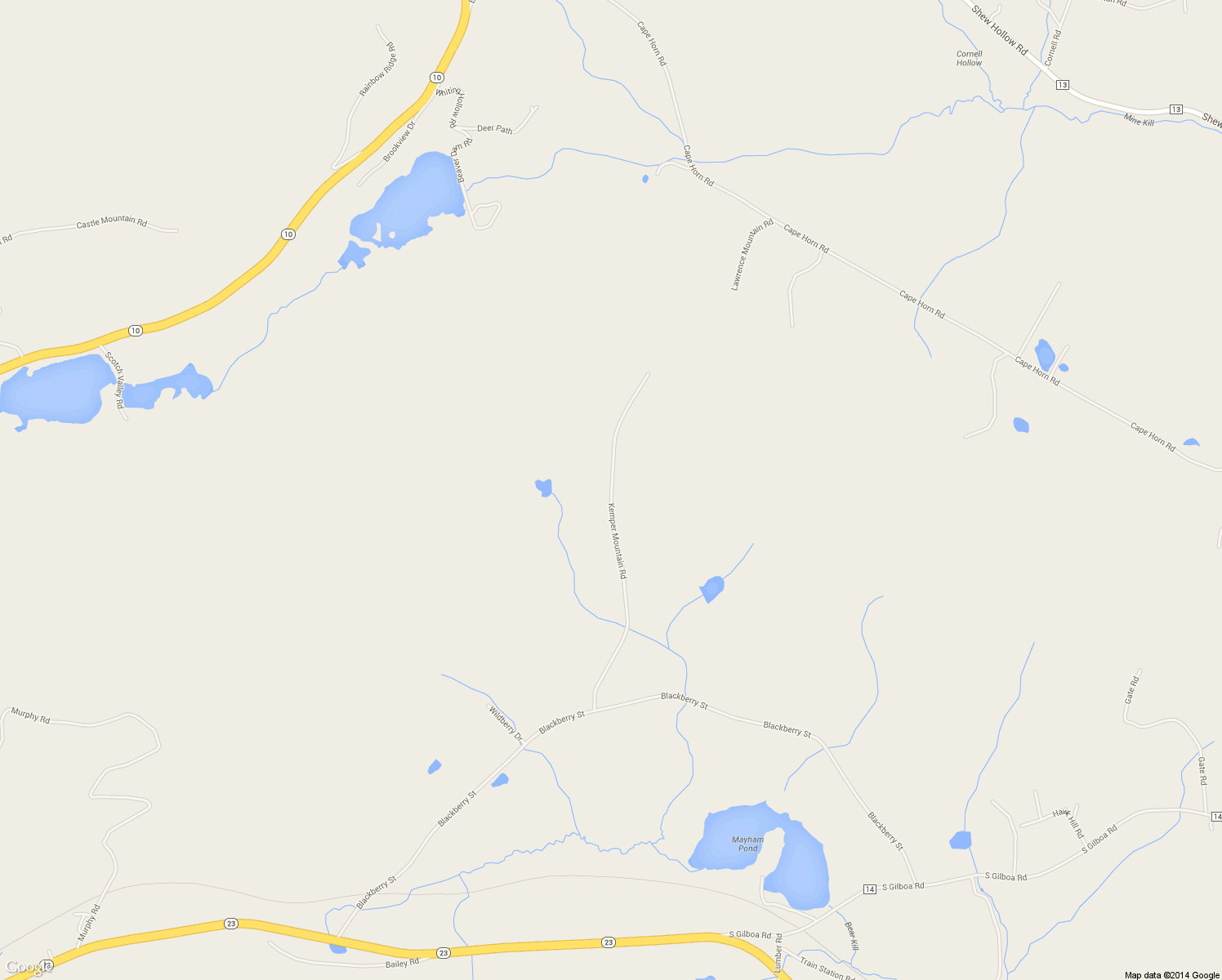 map of restaurants, bars, coffee shops, grocery stores, and more near 292 Kemper Mountain Road in Stamford