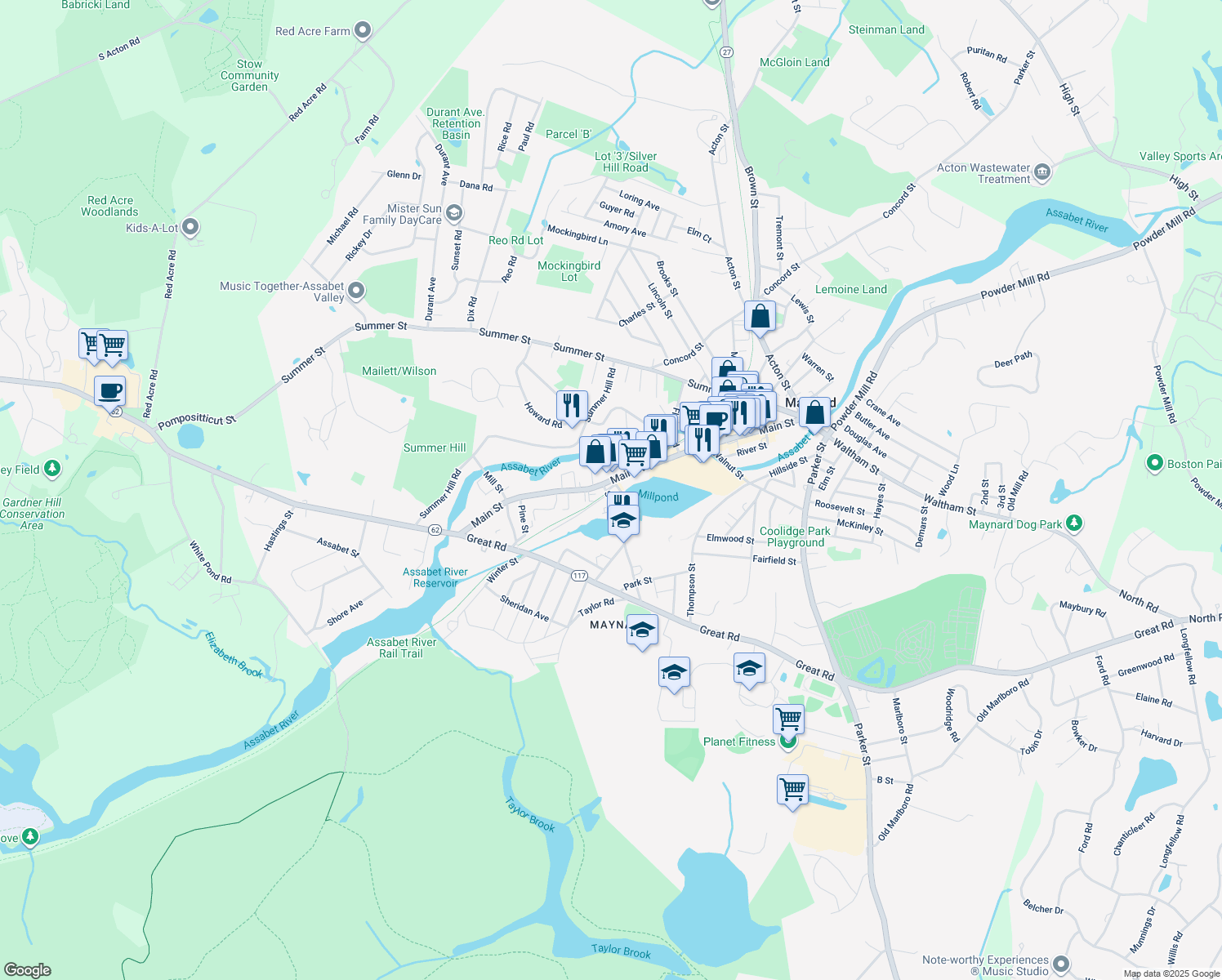 2 Sudbury Street, Maynard MA Walk Score