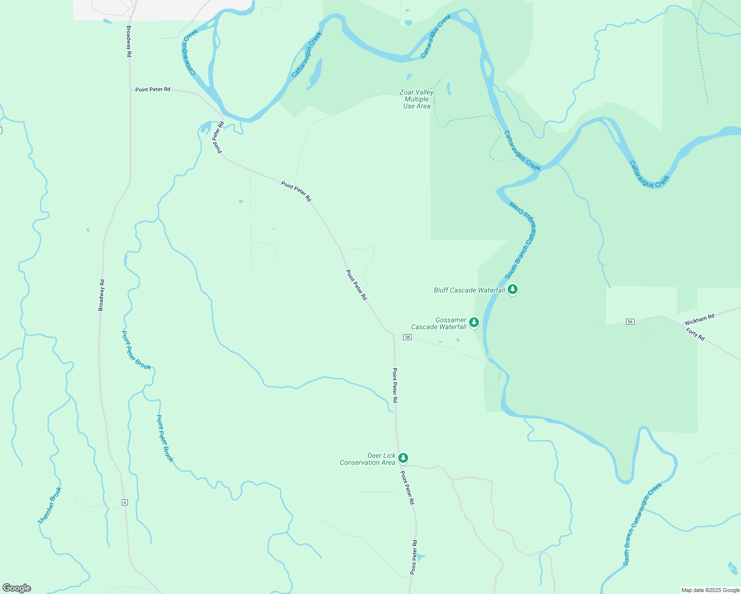 map of restaurants, bars, coffee shops, grocery stores, and more near 9782 Point Peter Rd in Gowanda